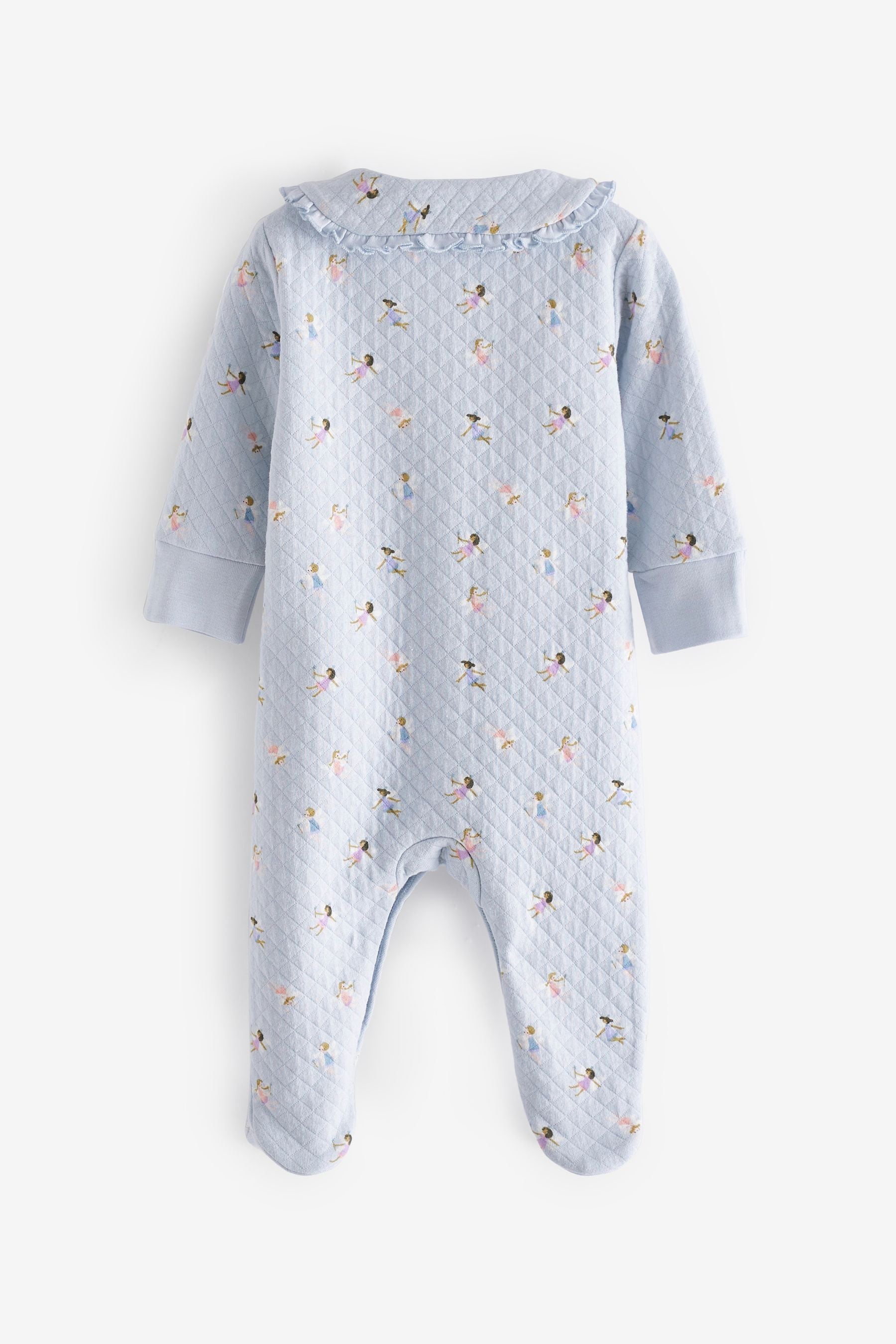 Blue Fairy Baby Quilted Sleepsuit