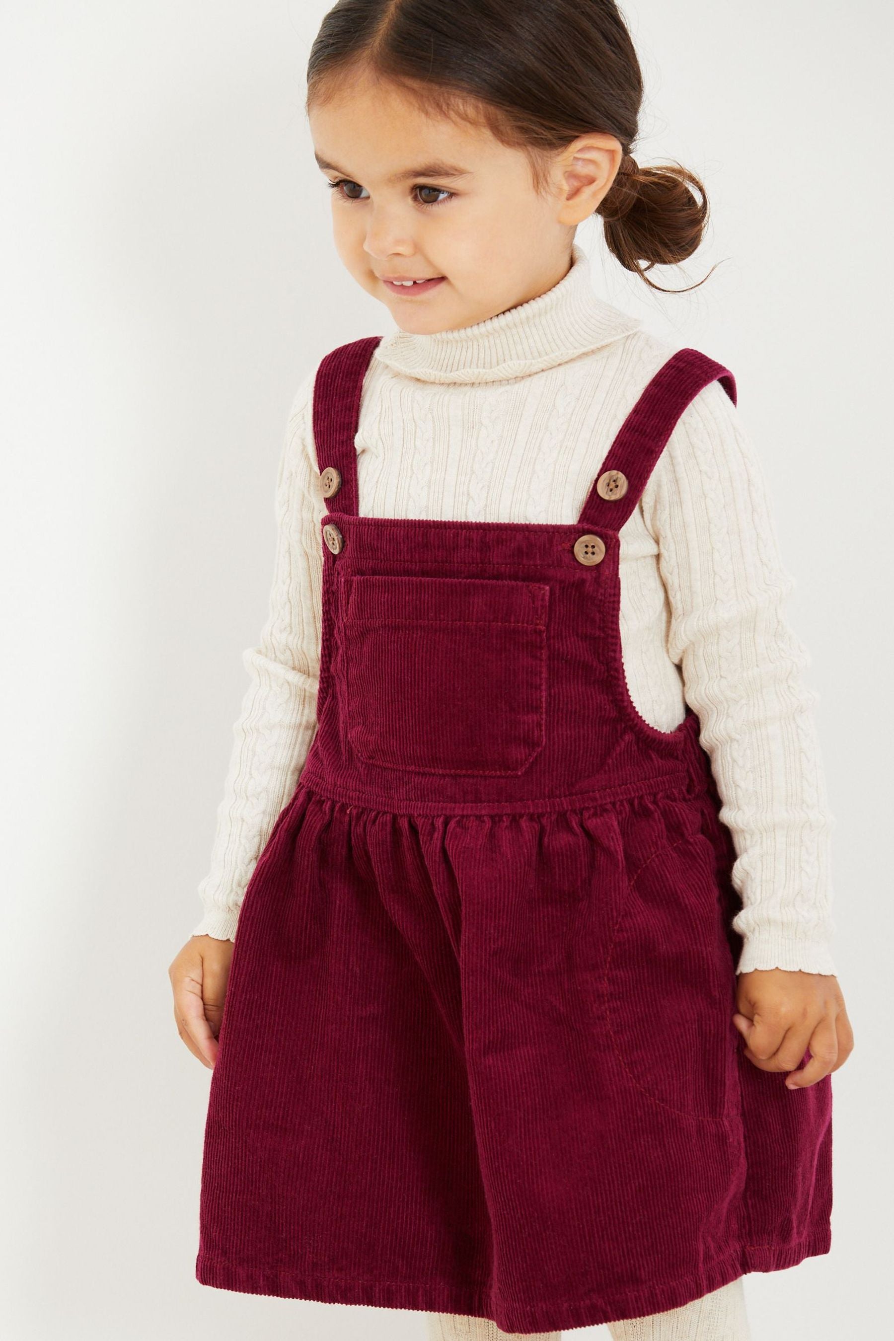 Raspberry Pink Cord Pinafore (3mths-8yrs)