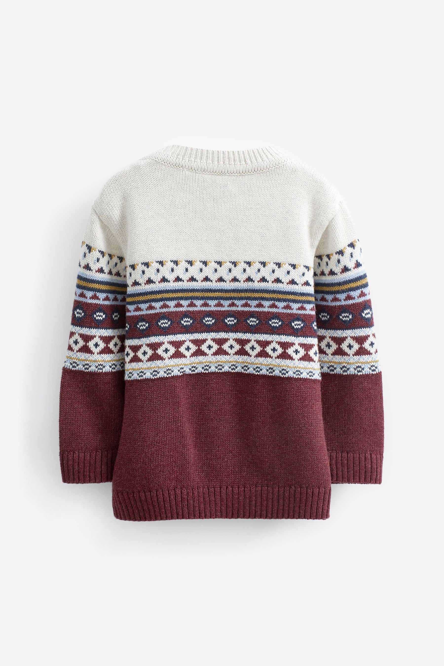 Plum Purple Crew Fairisle Jumper (3mths-7yrs)