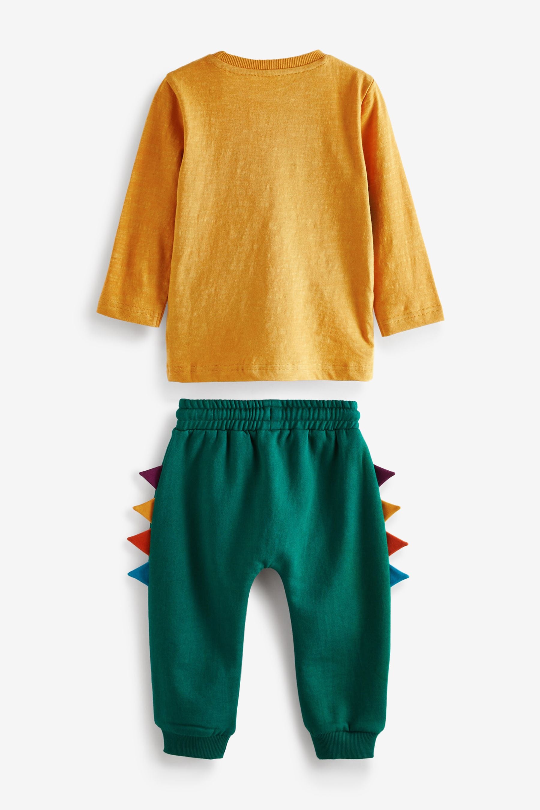 Yellow/Green Long Sleeve Appliqu T-Shirt And Joggers Set (3mths-7yr