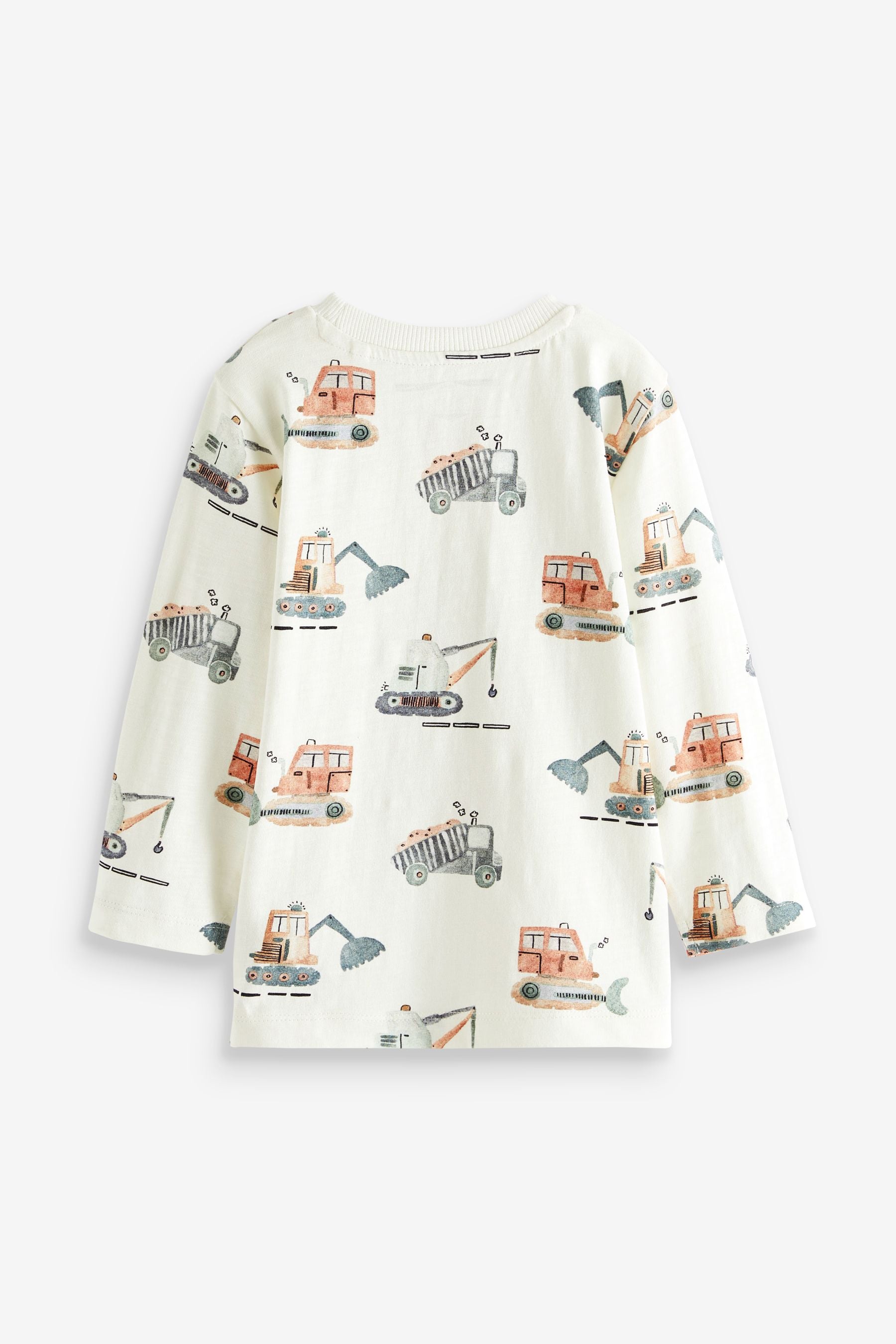 White Watercolour Diggers All-Over Printed Long Sleeve T-Shirt (3mths-4yrs)