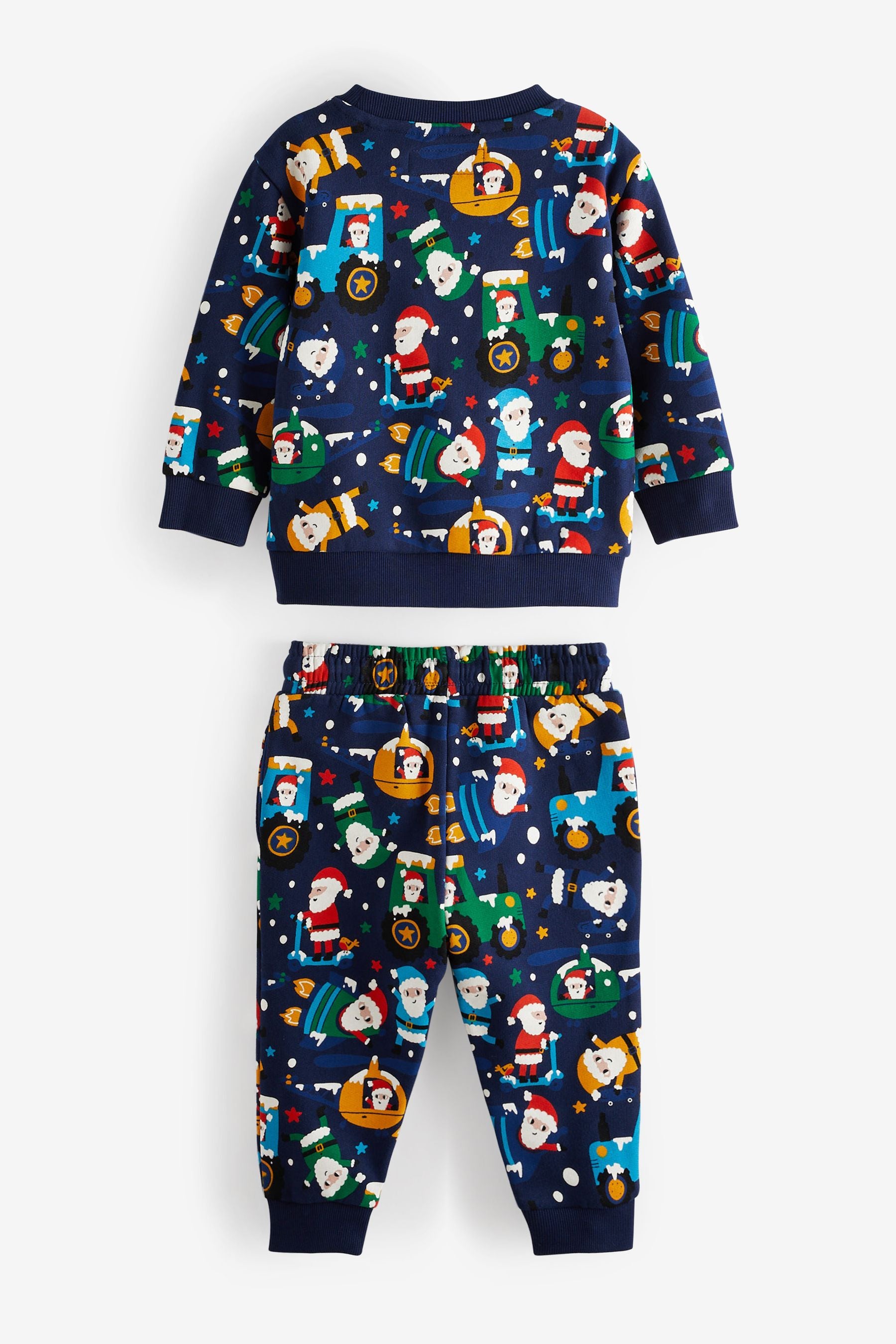 Blue Christmas Blue All-Over Print Sweatshirt And Joggers Set (3mths-7yrs)