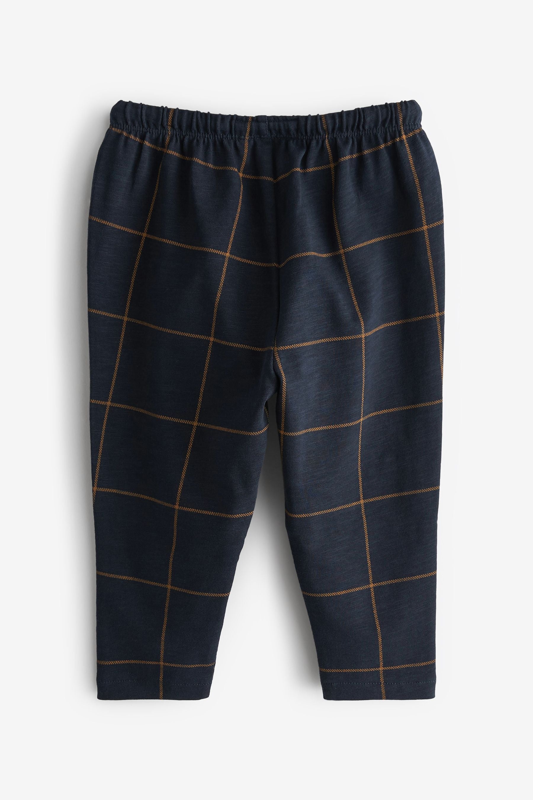 Blue Check Lightweight Jersey Joggers (3mths-7yrs)