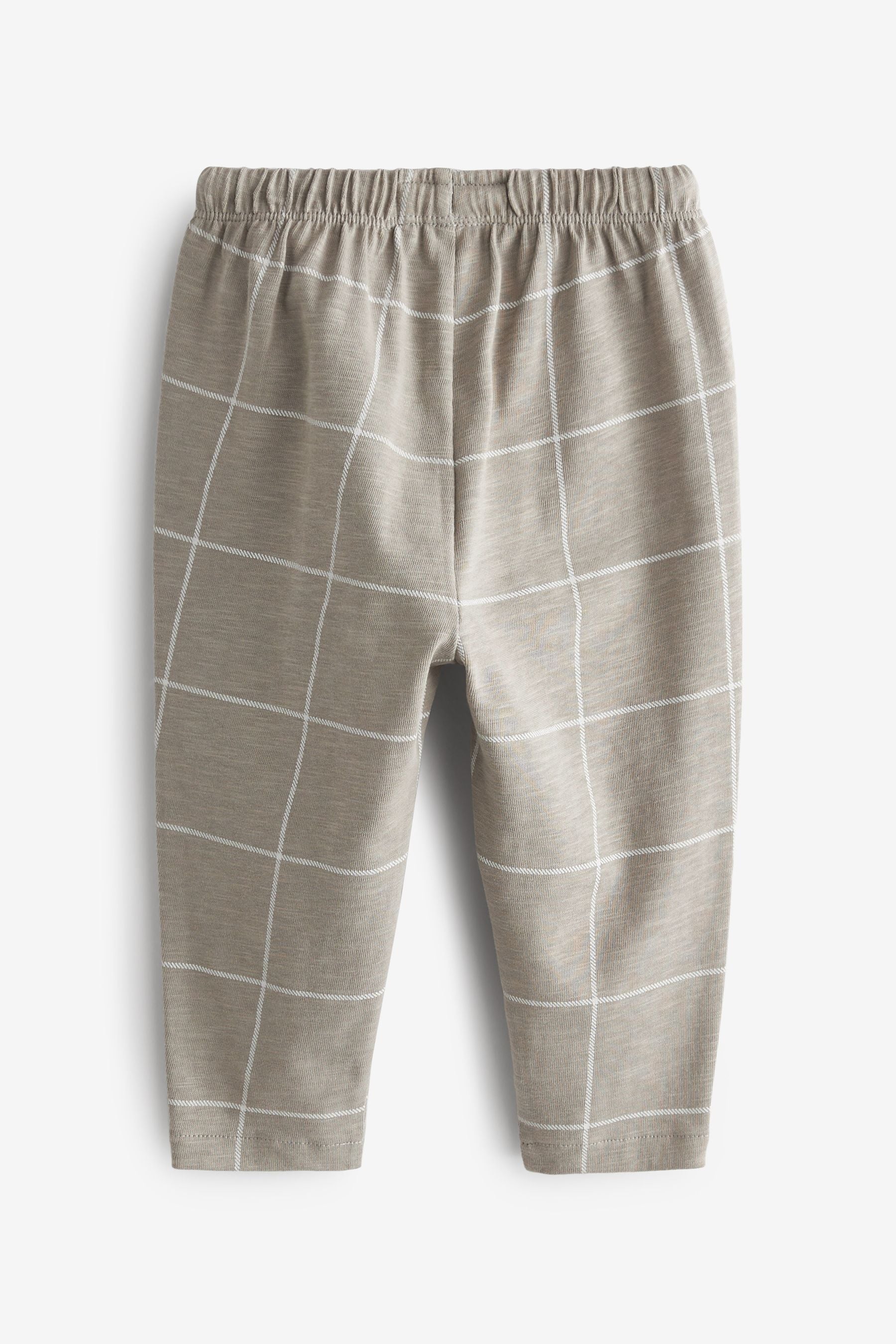 Grey Check Lightweight Jersey Joggers (3mths-7yrs)