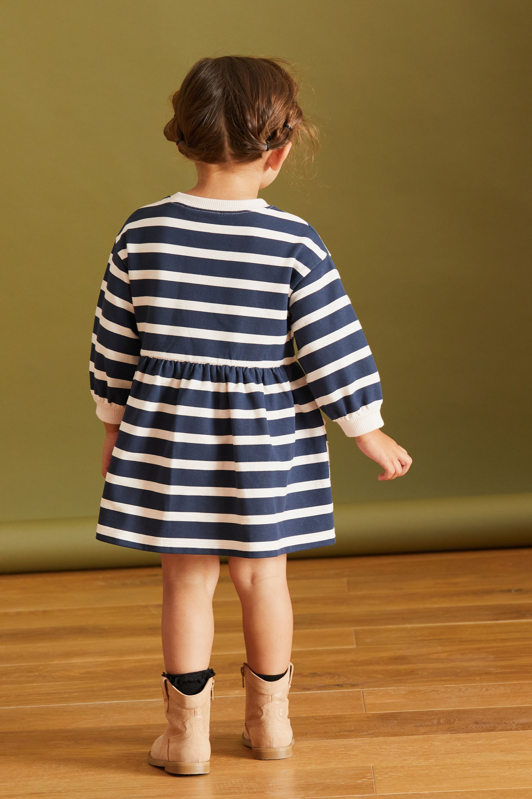 Striped Character Sweat Dress (3mths-7yrs)