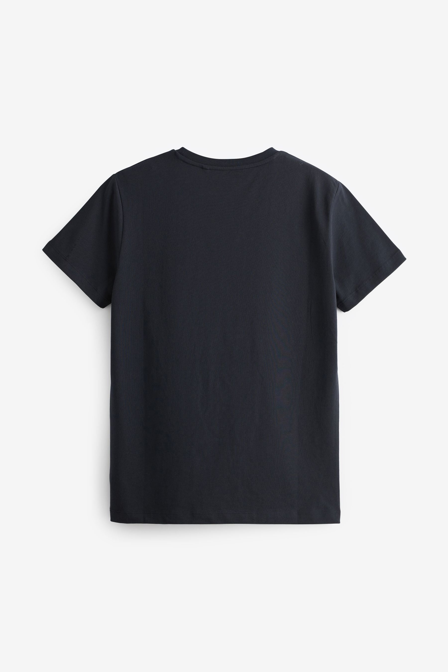 Navy Blue Bar Graphic Short Sleeve T-Shirt (3-14yrs)