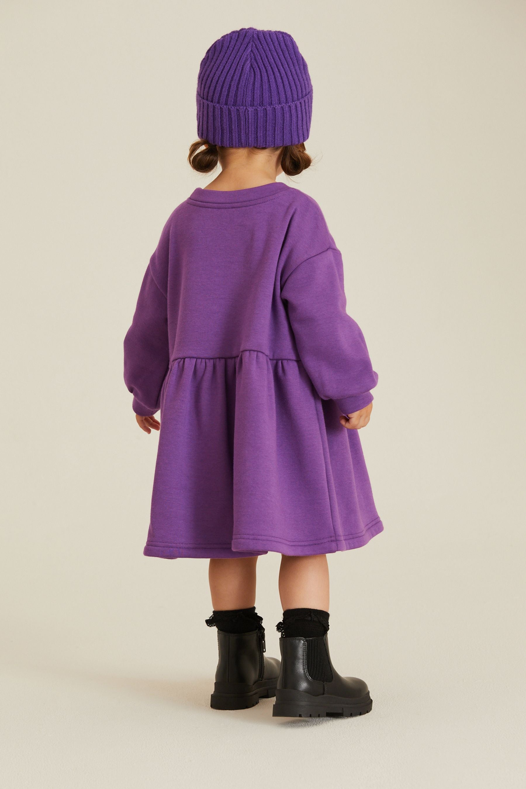 Purple Cosy Sweat Dress (3mths-7yrs)