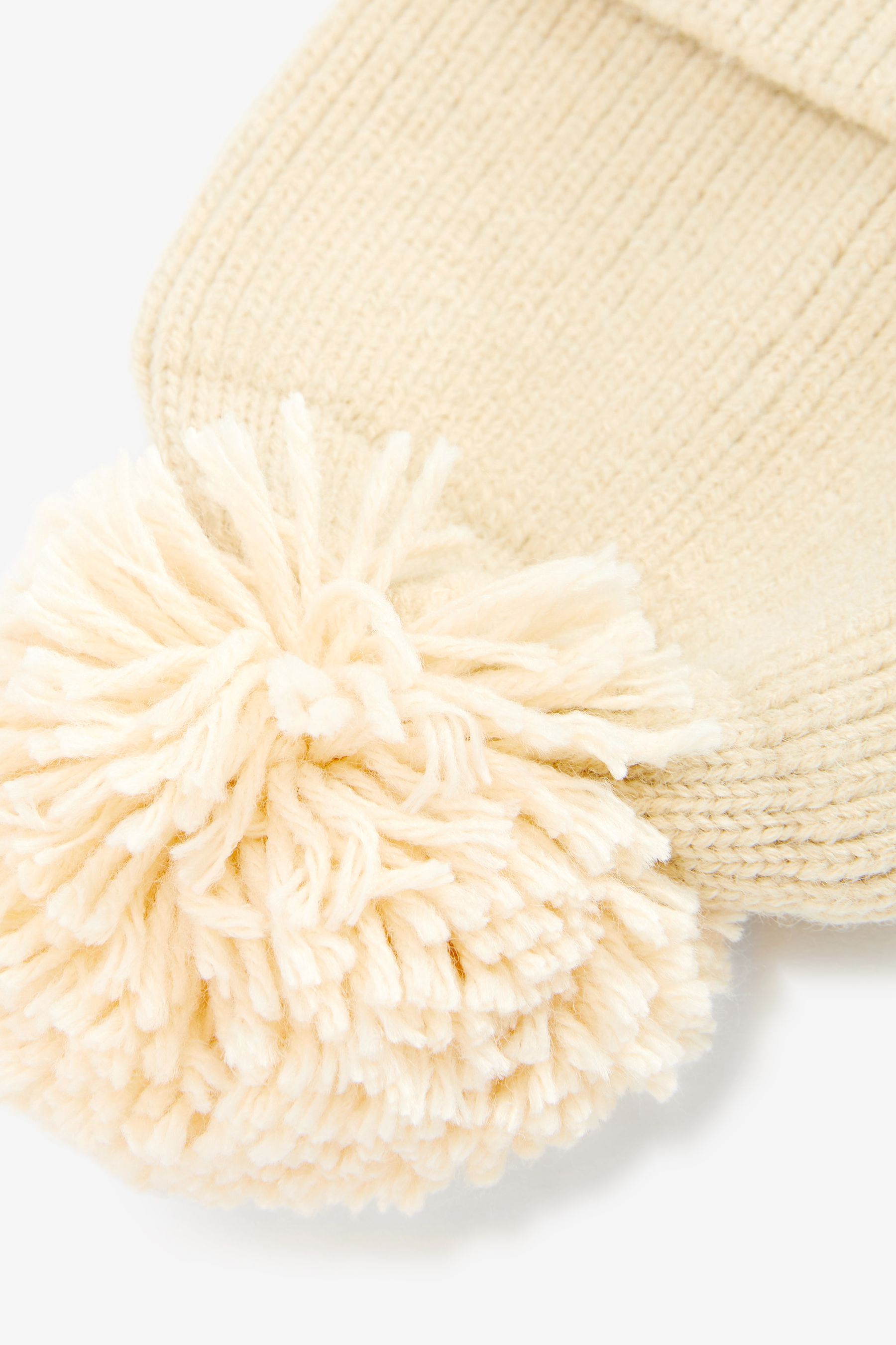 Cream Pom Pom Trapper Hat (3mths-13yrs)