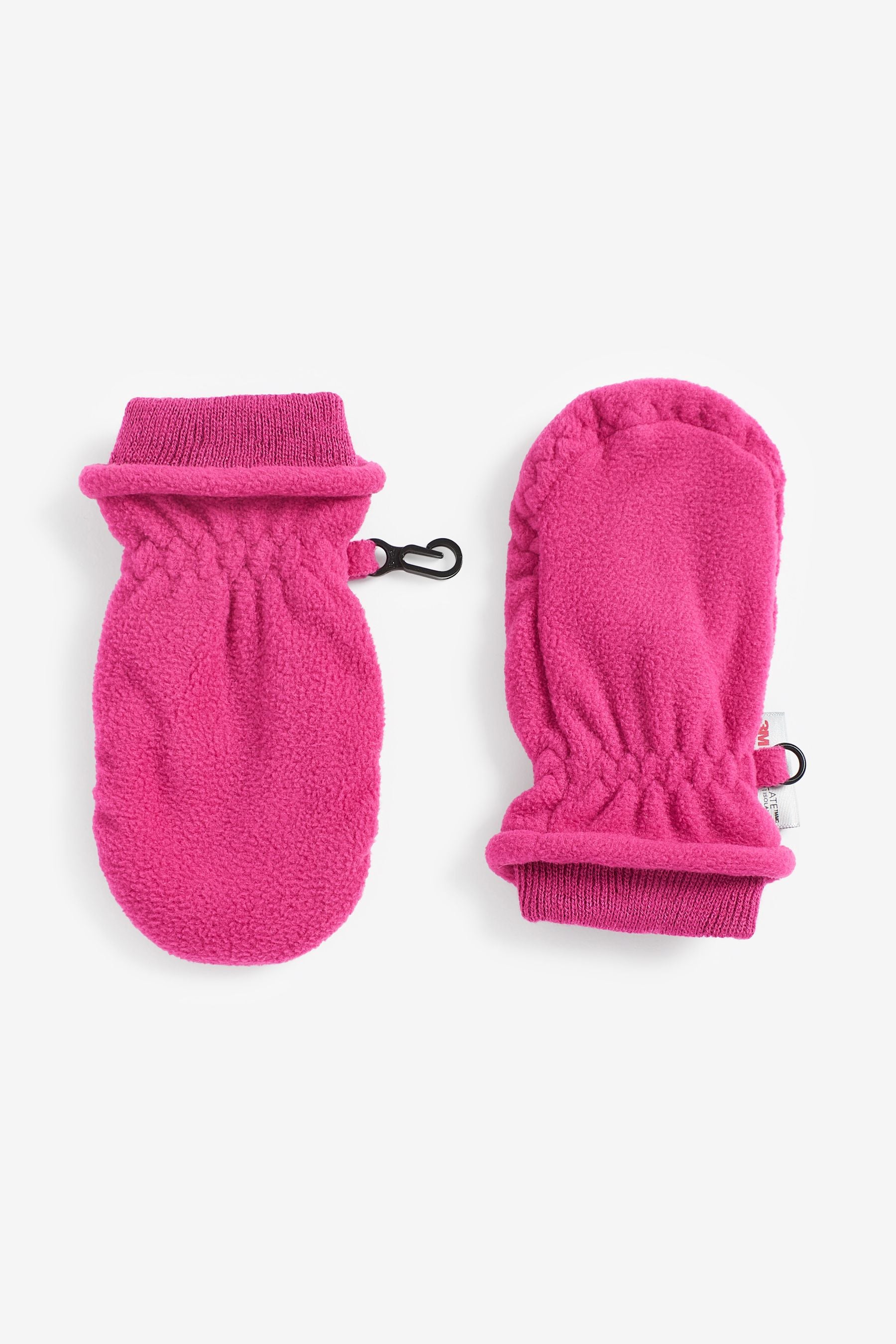 Navy Blue/Pink 2 Pack Thermal Fleece Mitts (3mths-6yrs)