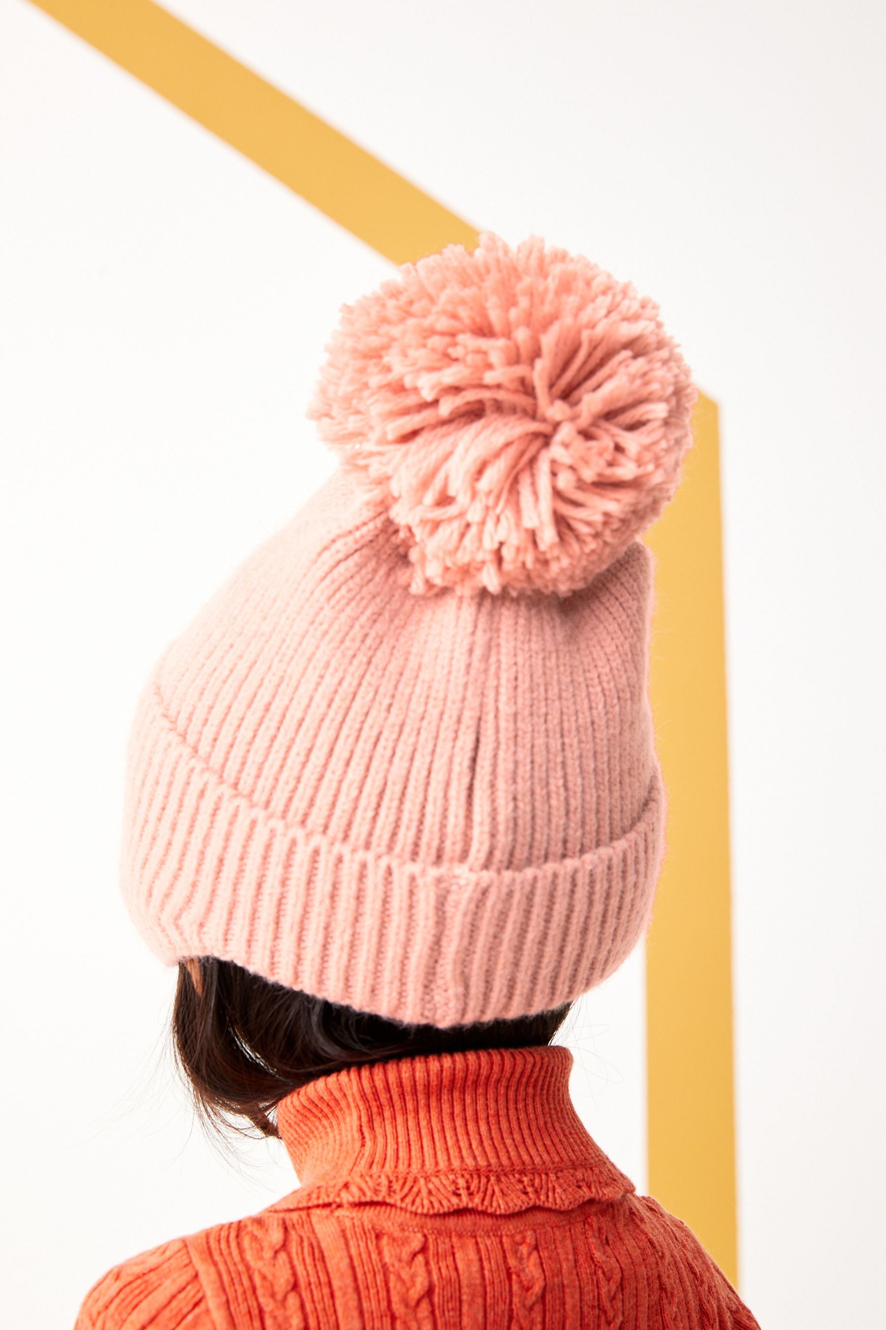 Pink Pom Pom Trapper Hat (3mths-13yrs)