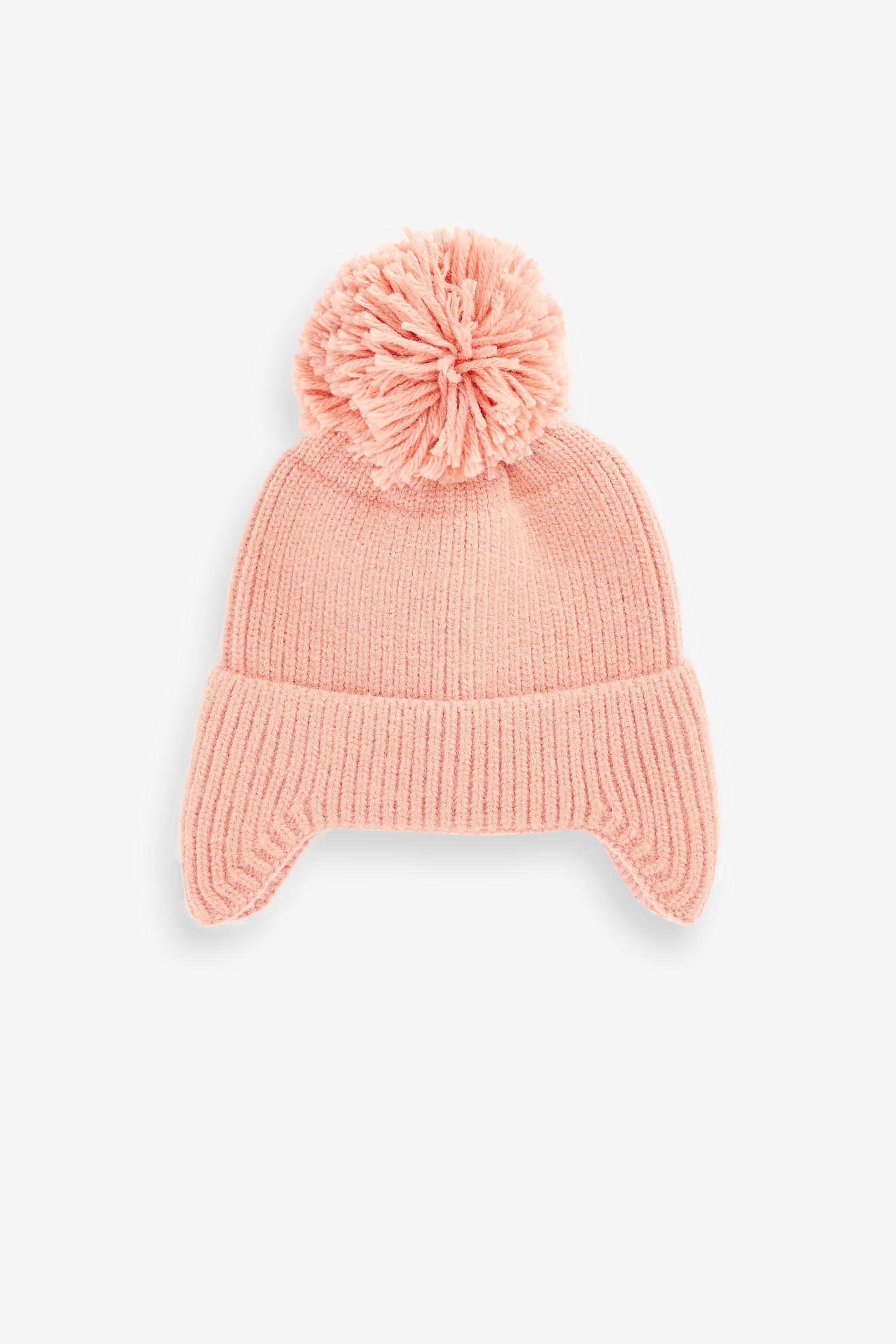 Pink Pom Pom Trapper Hat (3mths-13yrs)