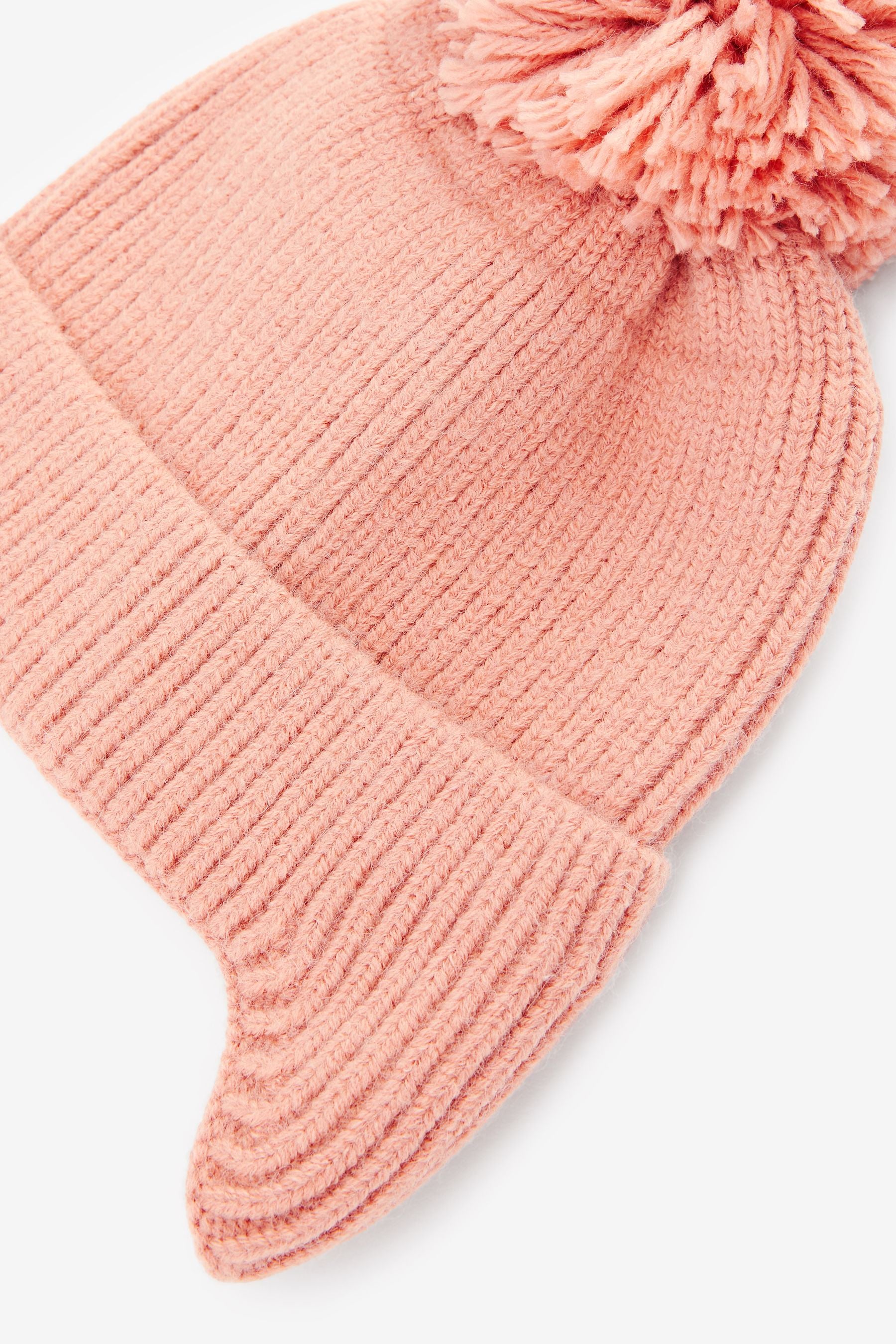 Pink Pom Pom Trapper Hat (3mths-13yrs)