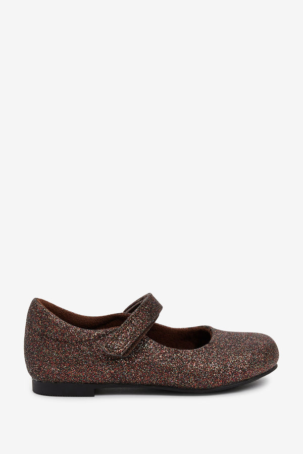 Bronze Brown Glitter Mary Jane Occasion Shoes