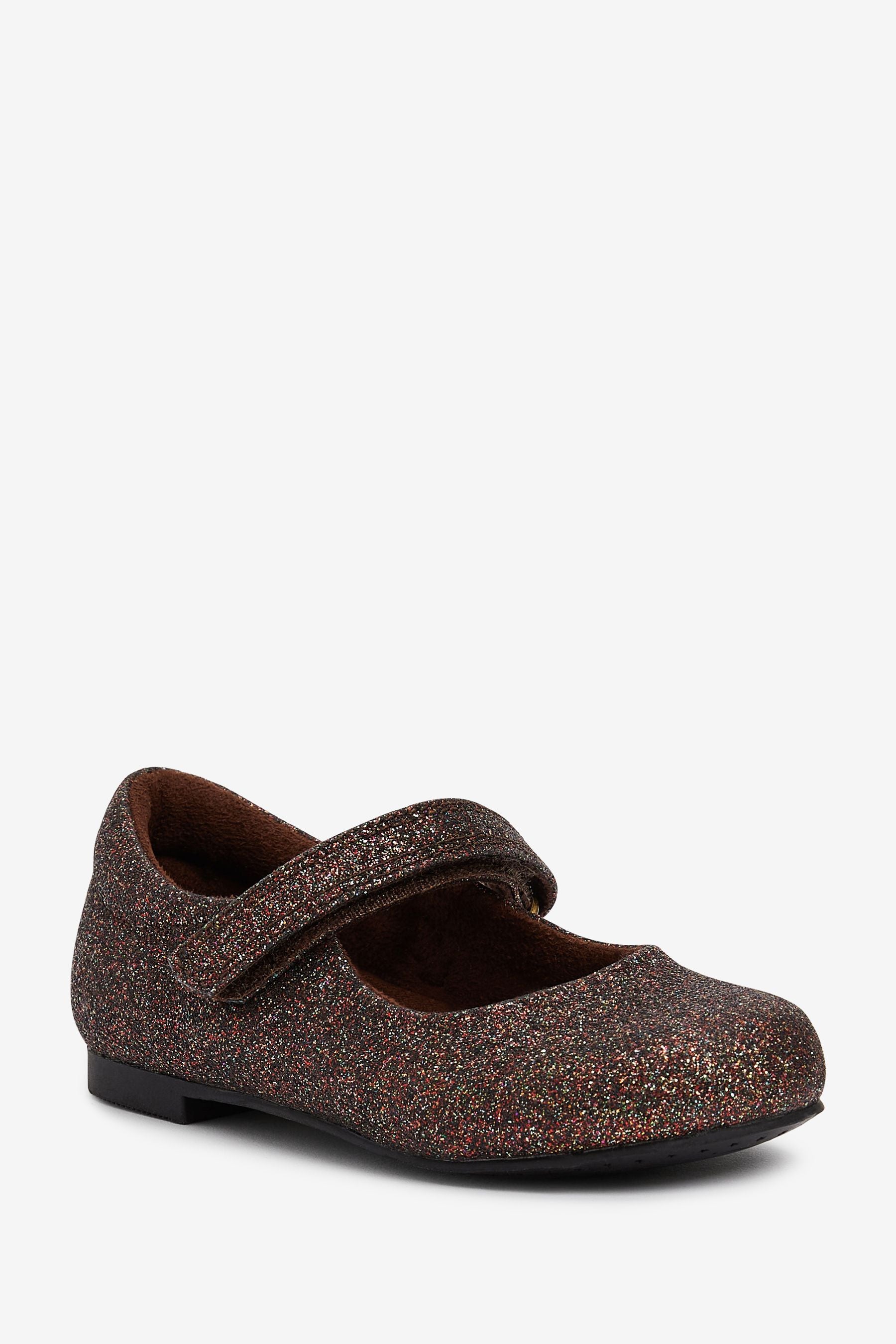 Bronze Brown Glitter Mary Jane Occasion Shoes