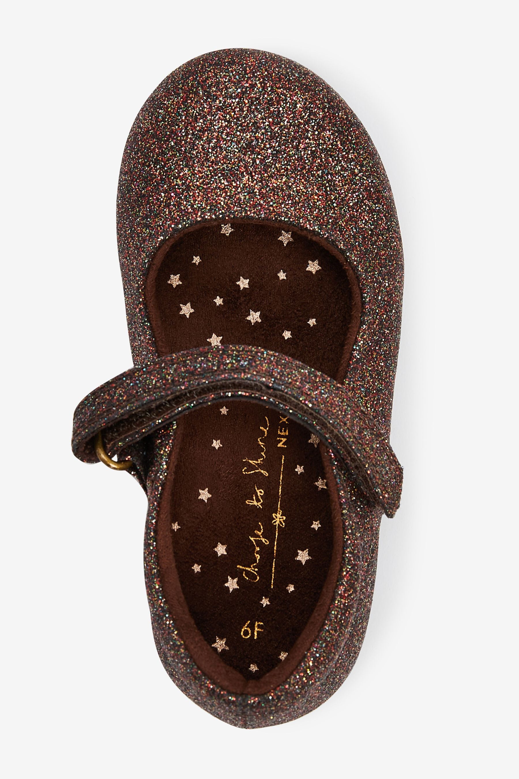 Bronze Brown Glitter Mary Jane Occasion Shoes