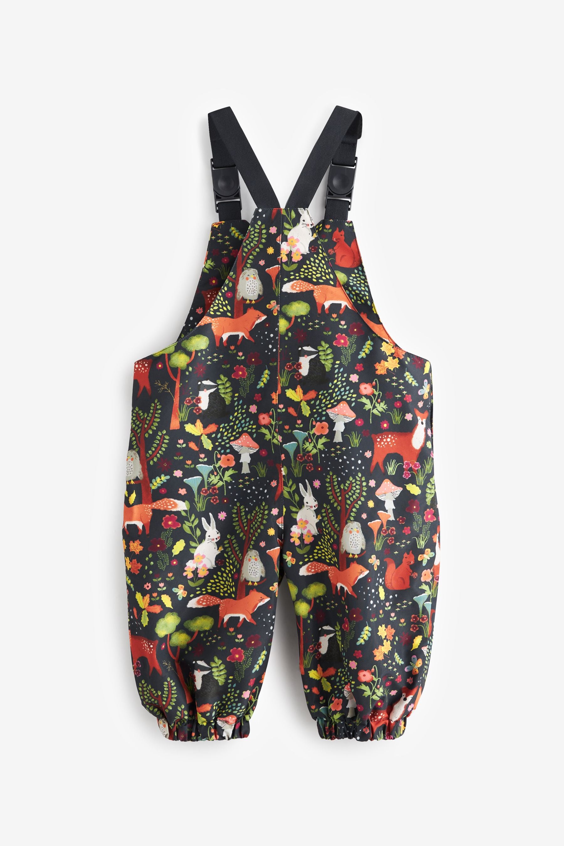 Navy Blue Waterproof Printed Dungarees (9mths-7yrs)