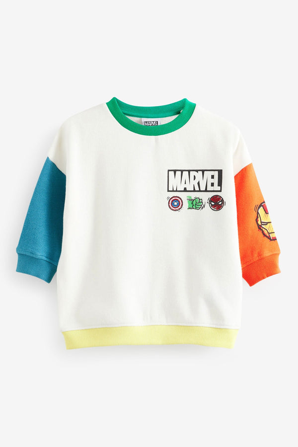 Multi Marvel Avengers Colourblock Crew Neck Sweatshirt (3mths-8yrs)