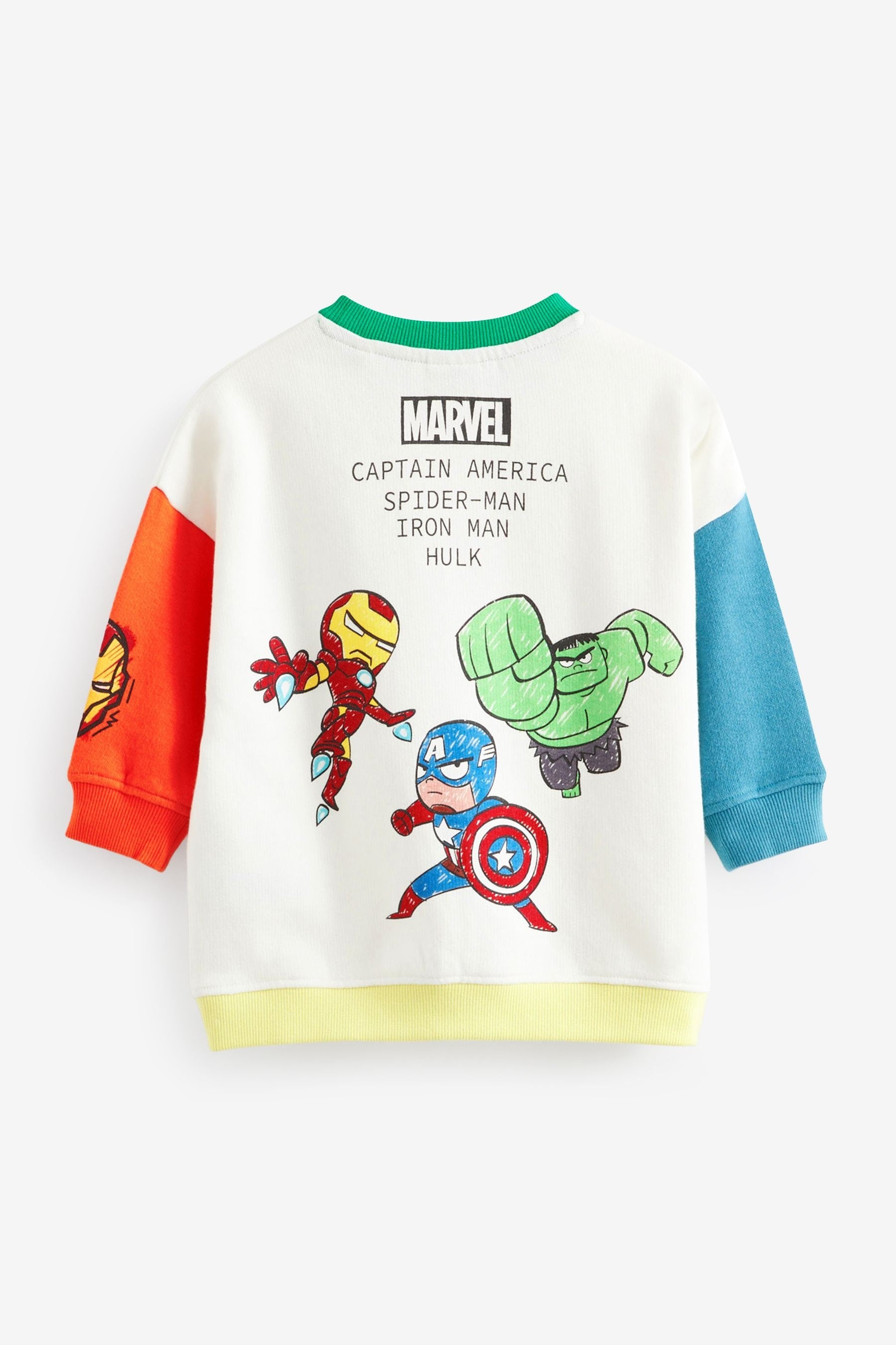 Multi Marvel Avengers Colourblock Crew Neck Sweatshirt (3mths-8yrs)