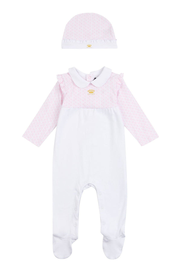 Juicy Couture White AOP And Plain Mix Sleepsuit Set