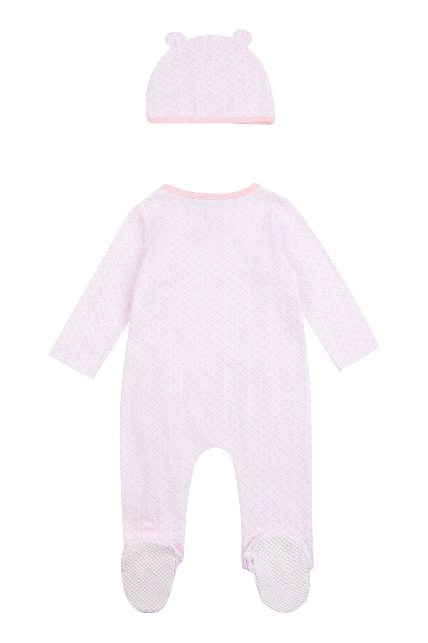 Juicy Couture Aysmetrical White Sleepsuit and Hat Set