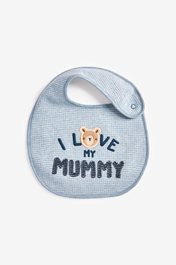 Blue Bear Mummy Baby Bib