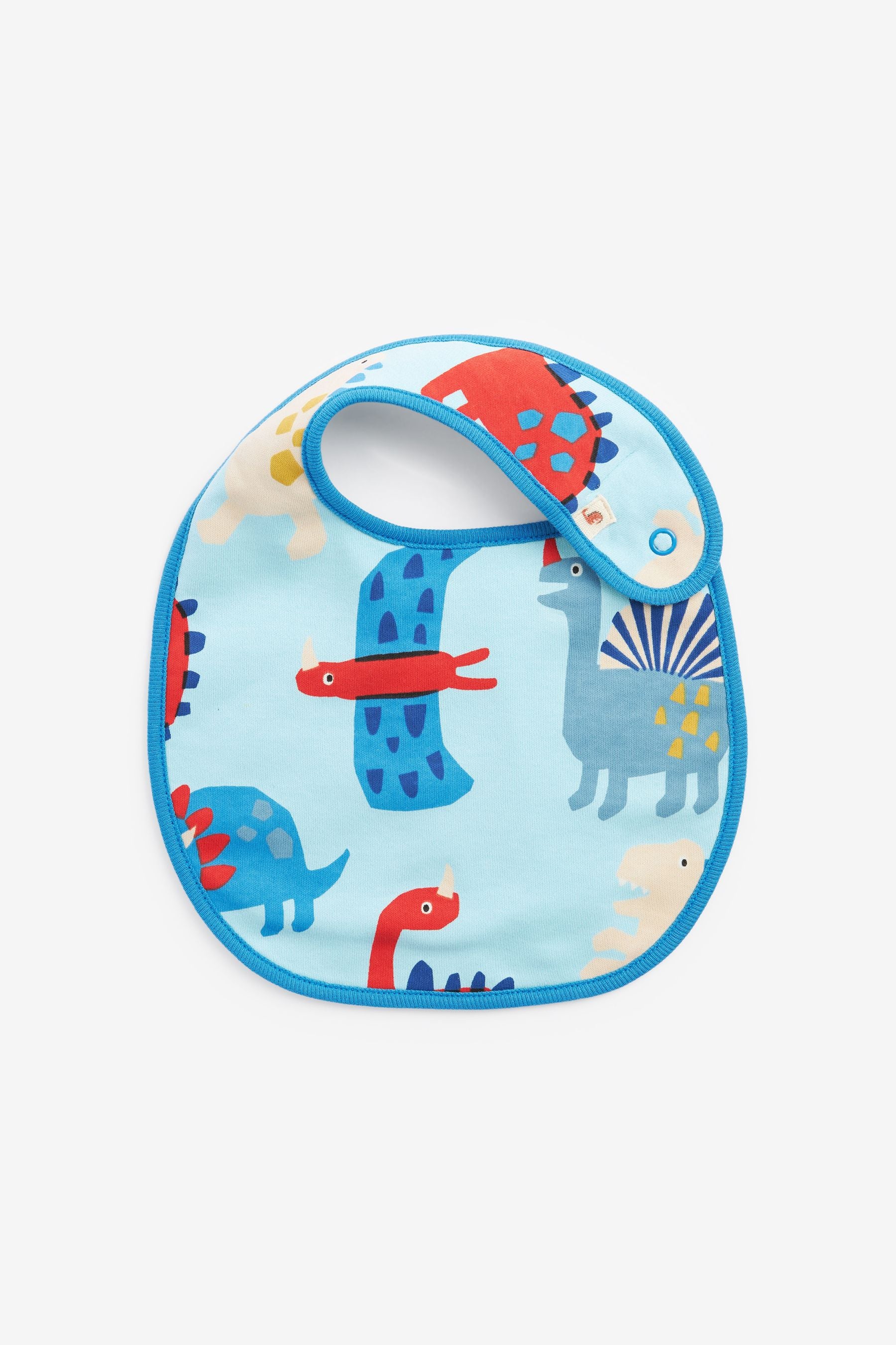 Red And Blue Dinosaur 3 Pack Baby Bibs