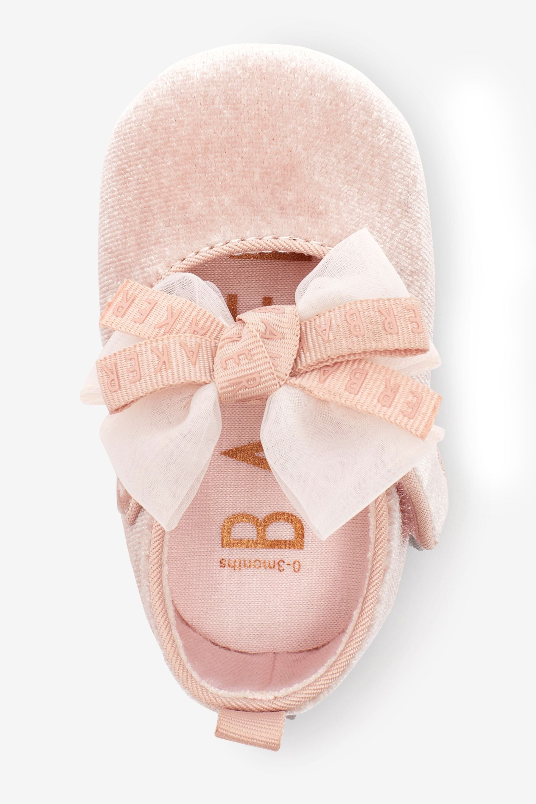 White Baker by Ted Baker Pink Velvet Mary Jane Shoe Padders