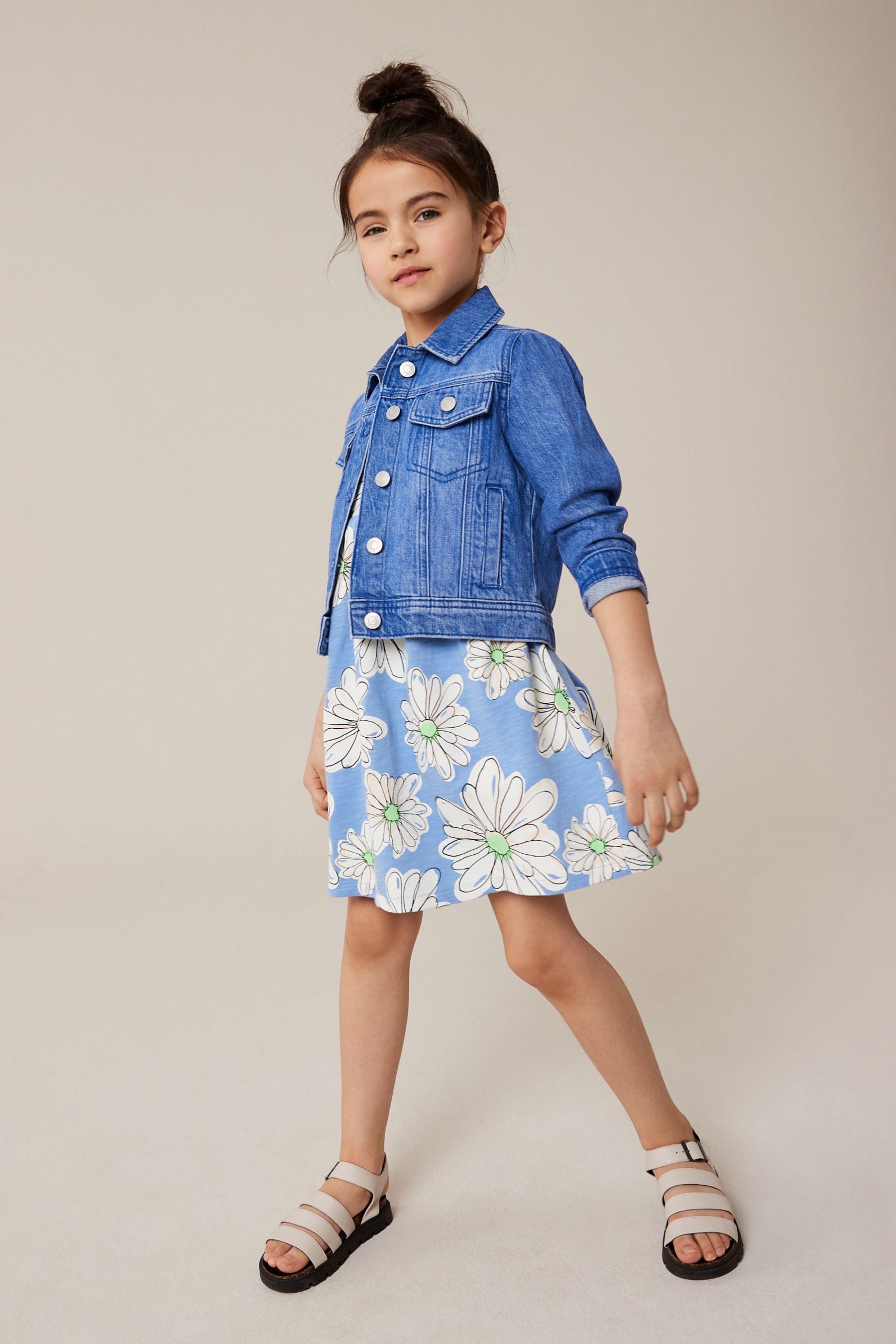 Denim Bright Blue Western Jacket (3-16yrs)