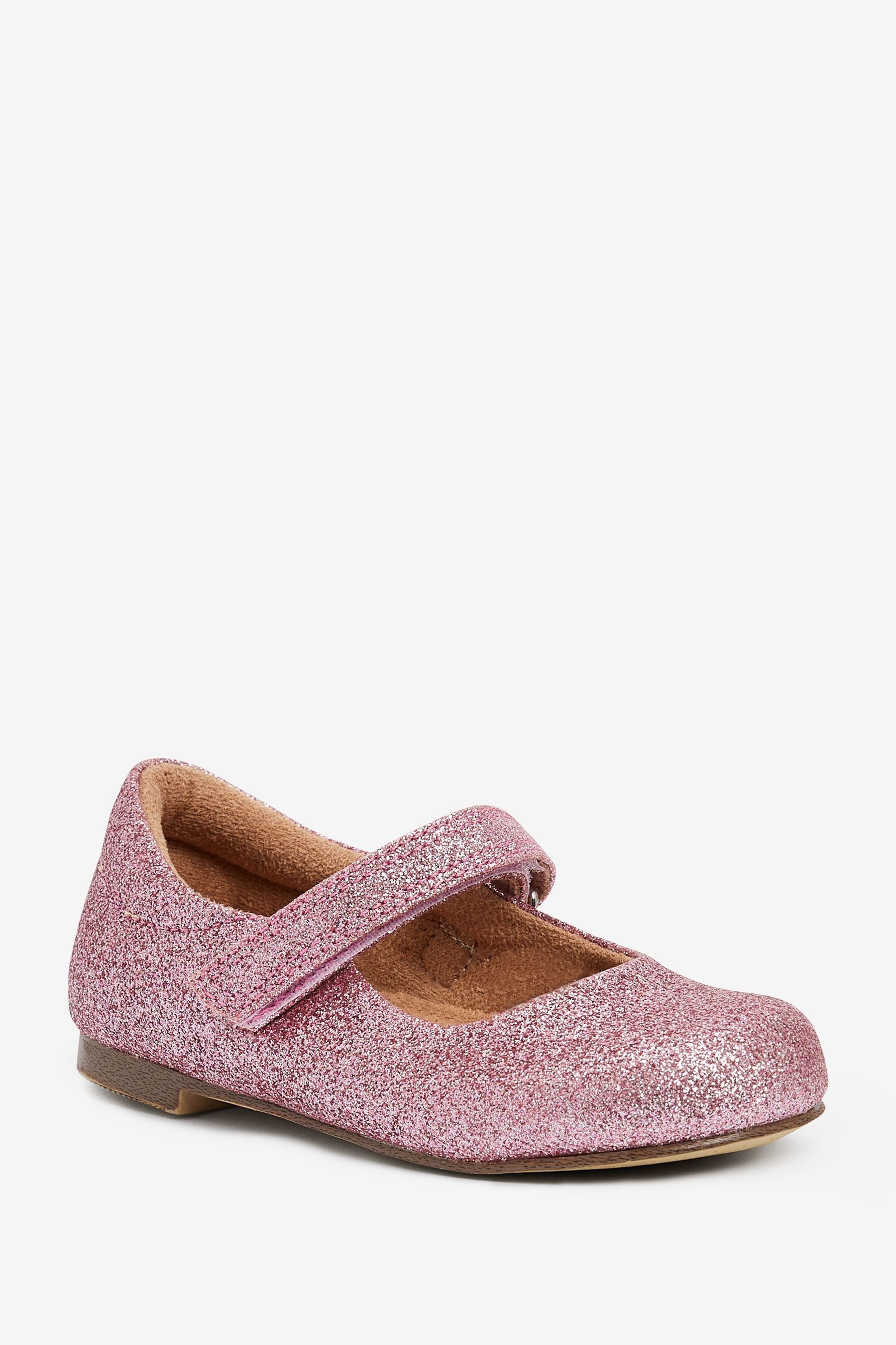 Pink Glitter Mary Jane Occasion Shoes