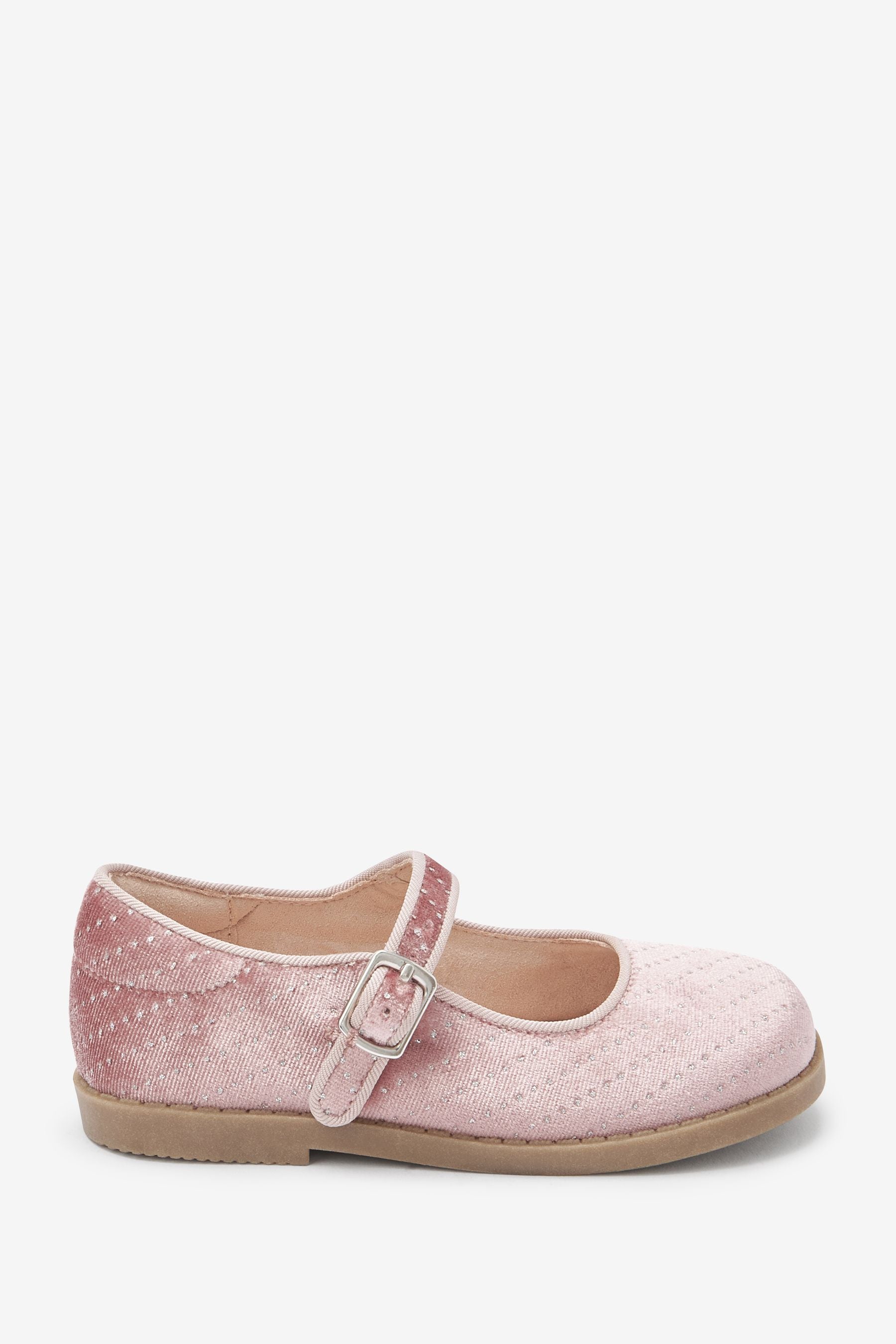 Pink Velvet Mary Jane Shoes