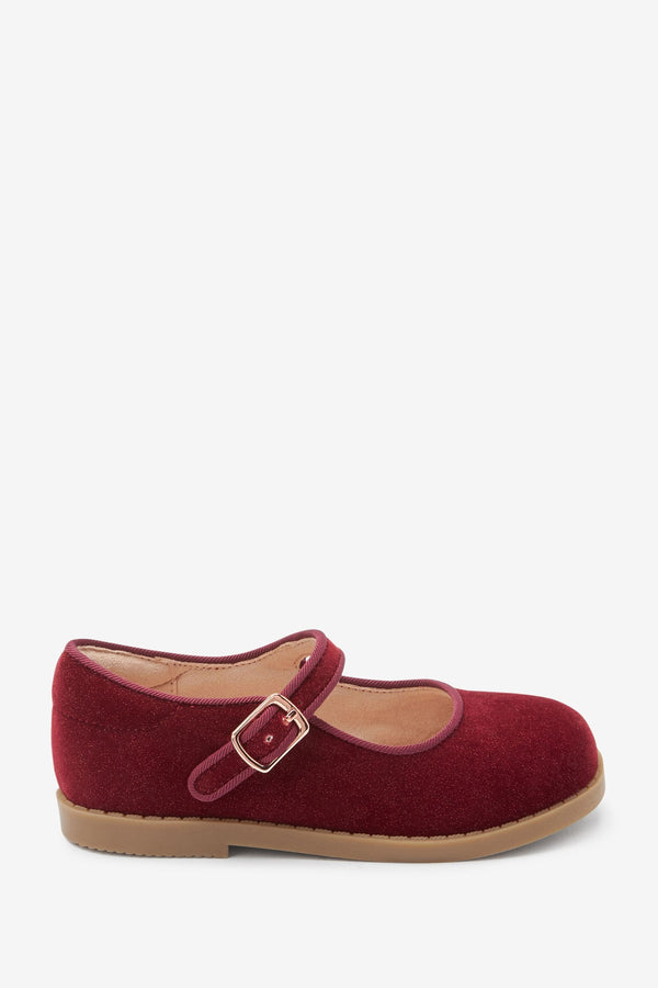 Red Velvet Mary Jane Shoes