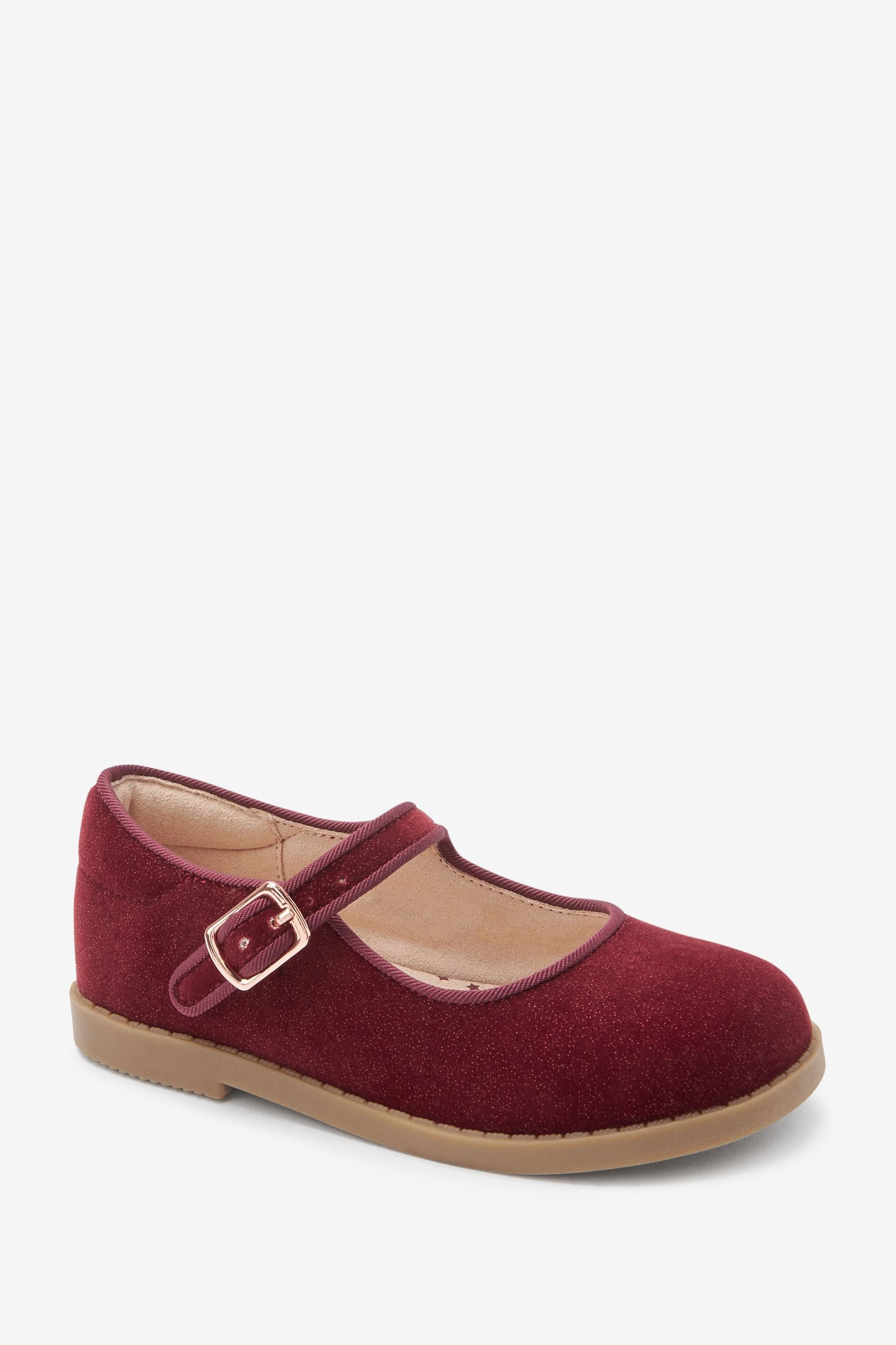 Red Velvet Mary Jane Shoes