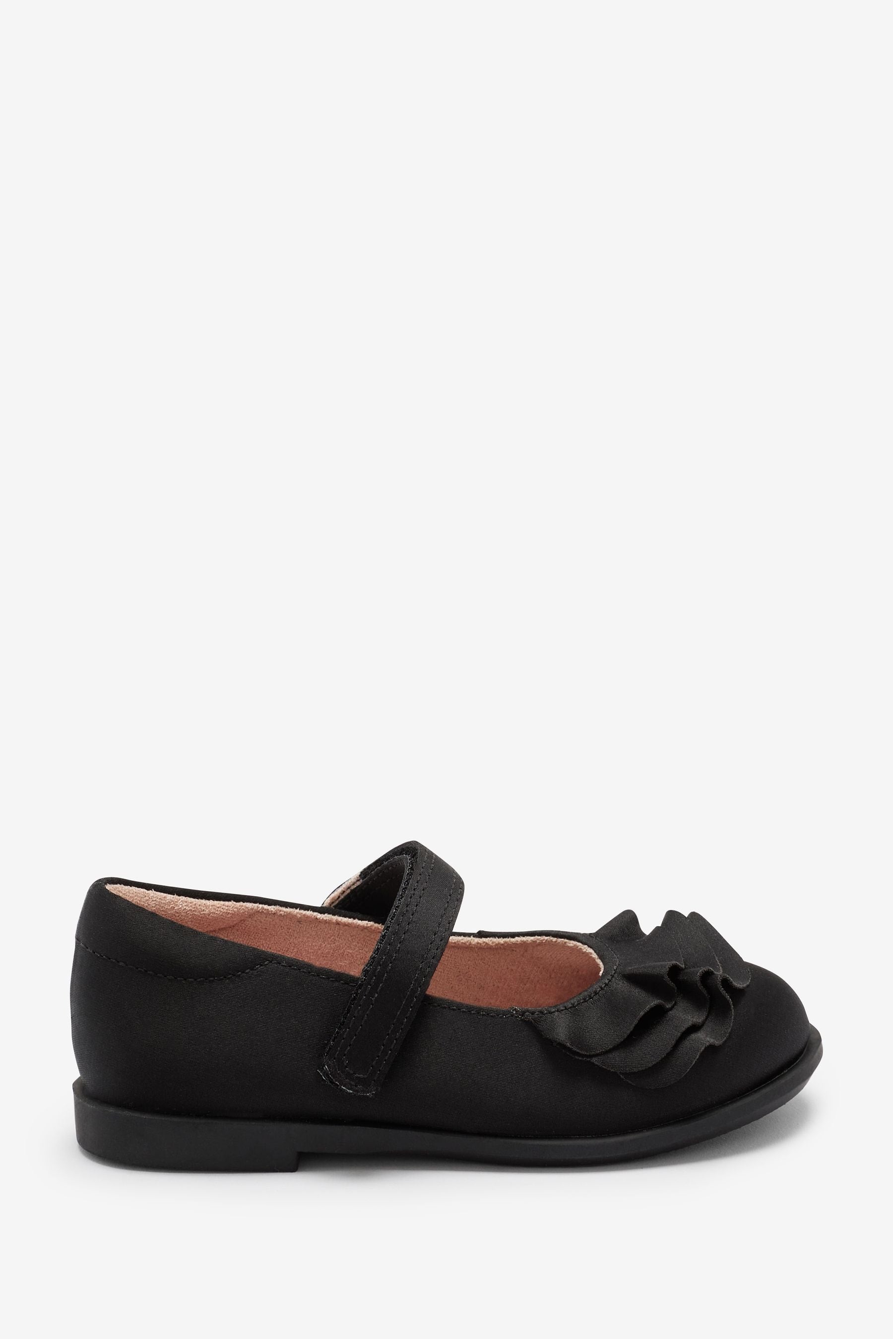 Black Ruffle Mary Jane Shoes