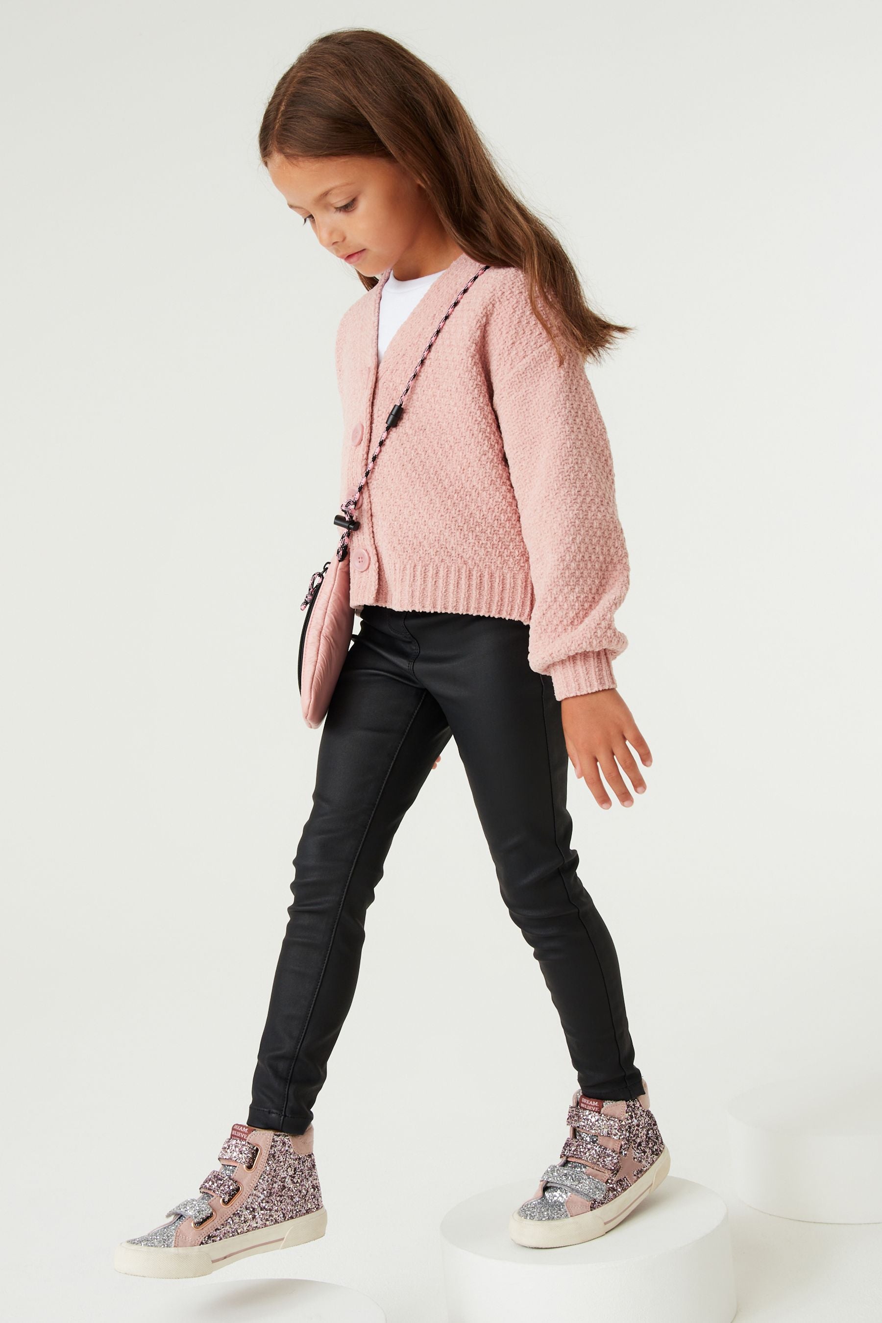 Pink Chenille Cardigan (3-16yrs)