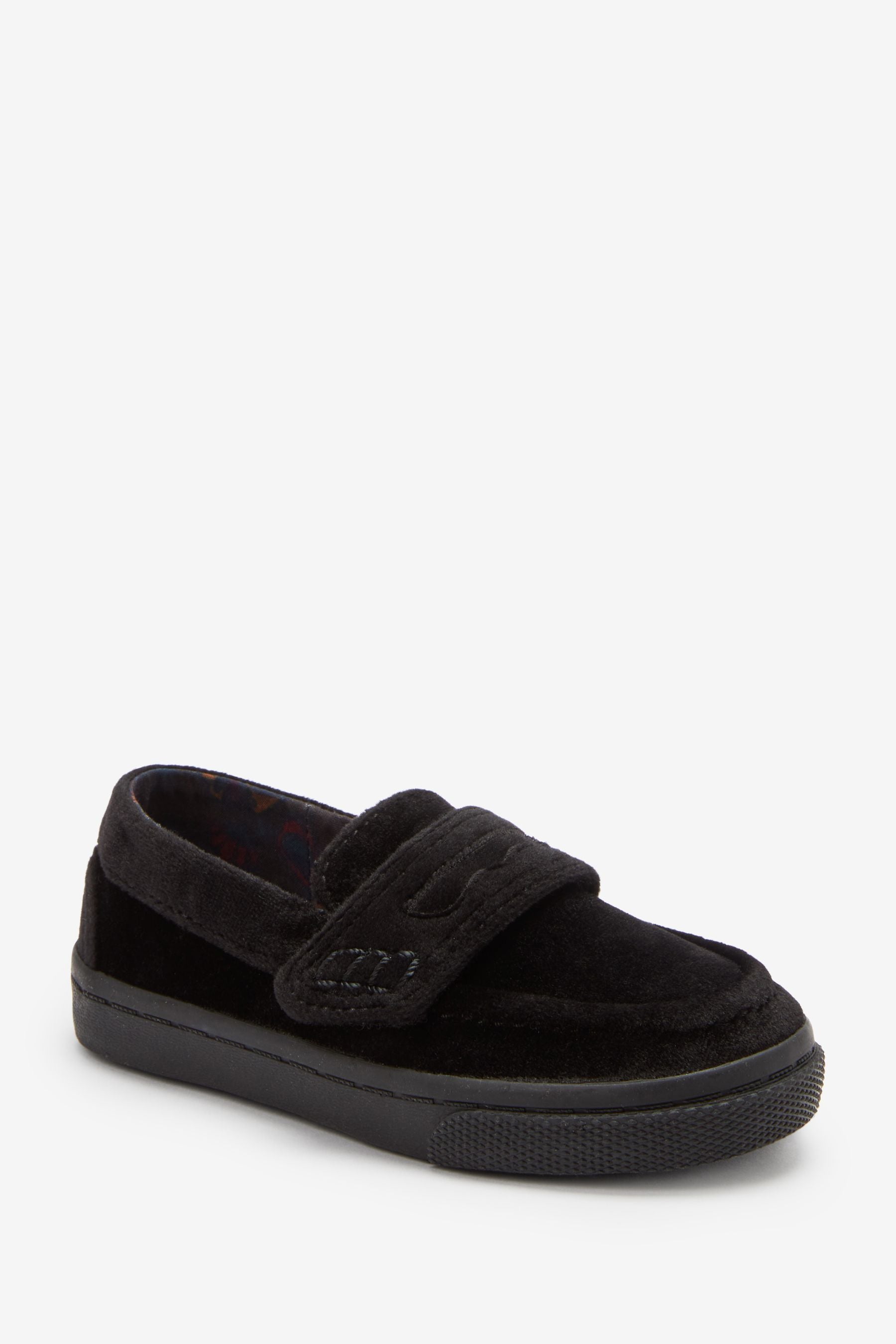 Black Velvet Loafers