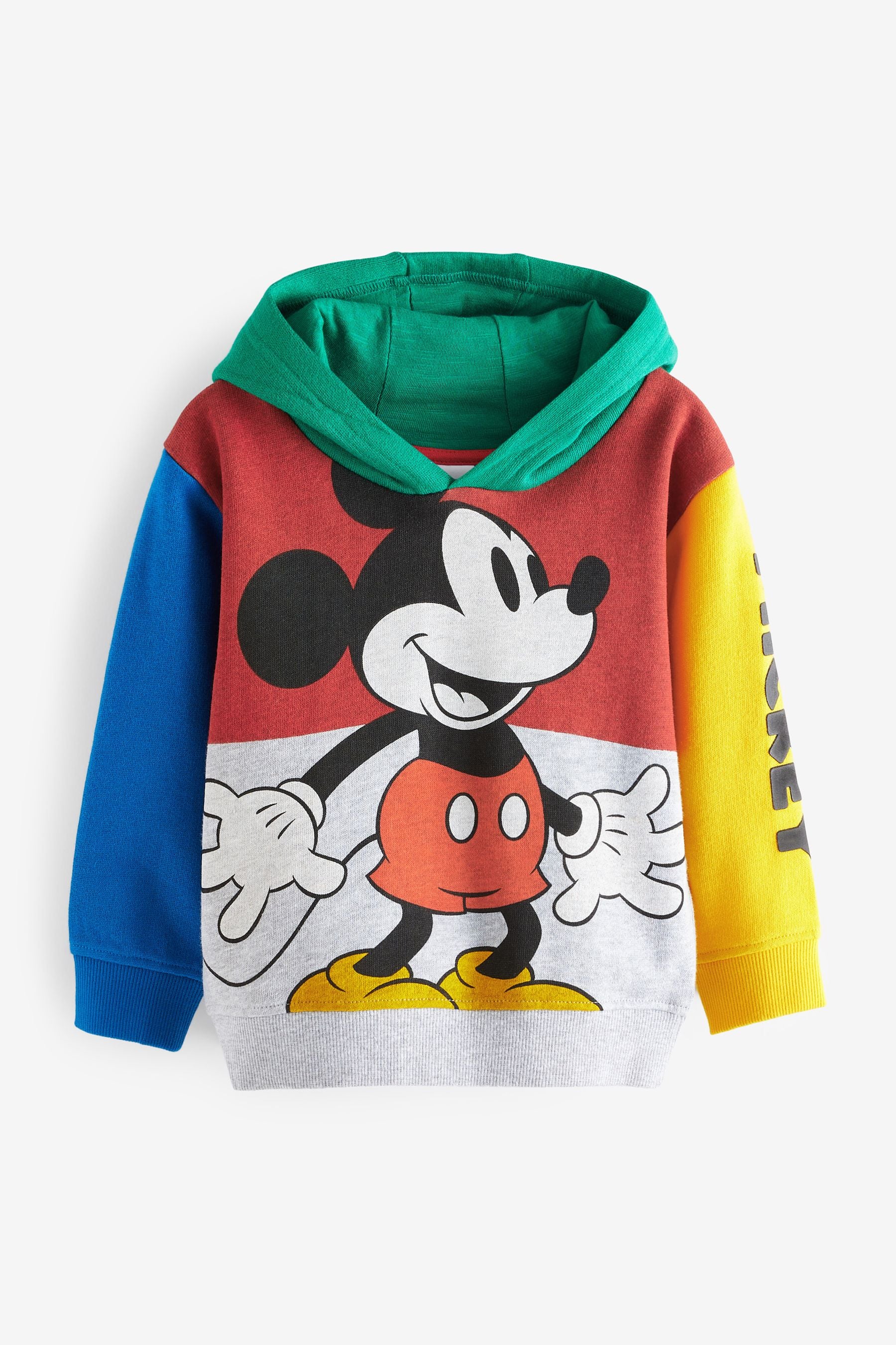 Multicoloured Mickey Mouse Colourblock Hoodie (3mths-8yrs)