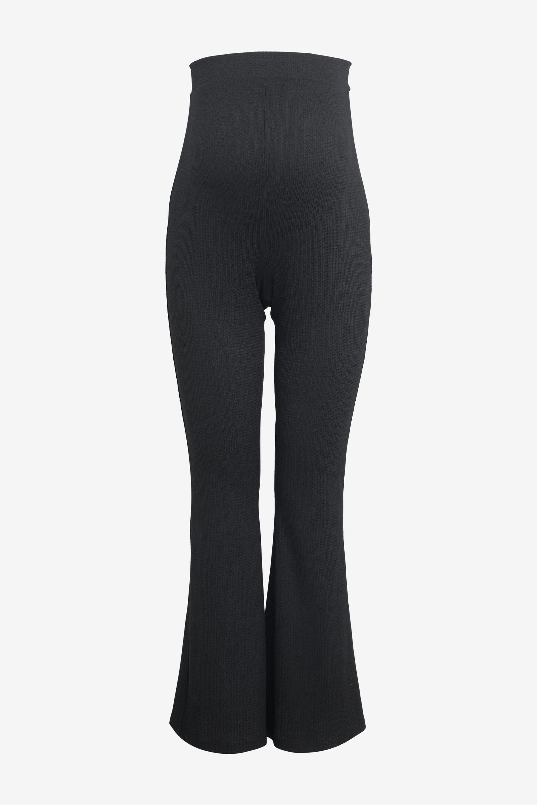 Black Maternity Jersey Flare Trousers