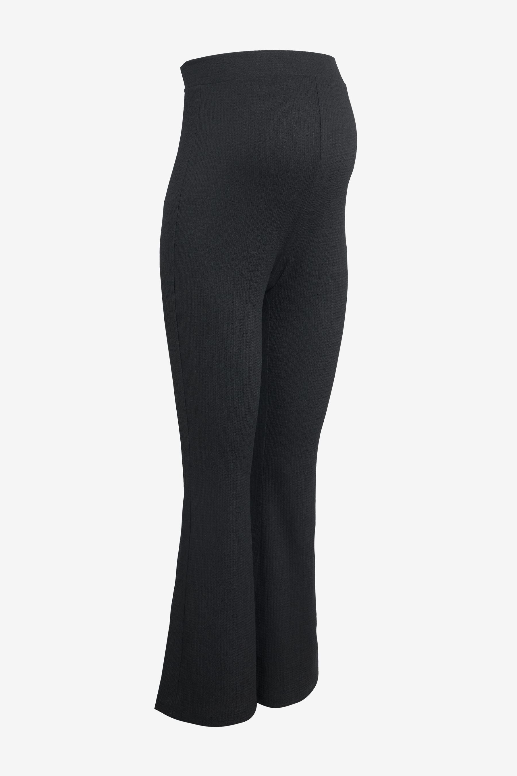 Black Maternity Jersey Flare Trousers