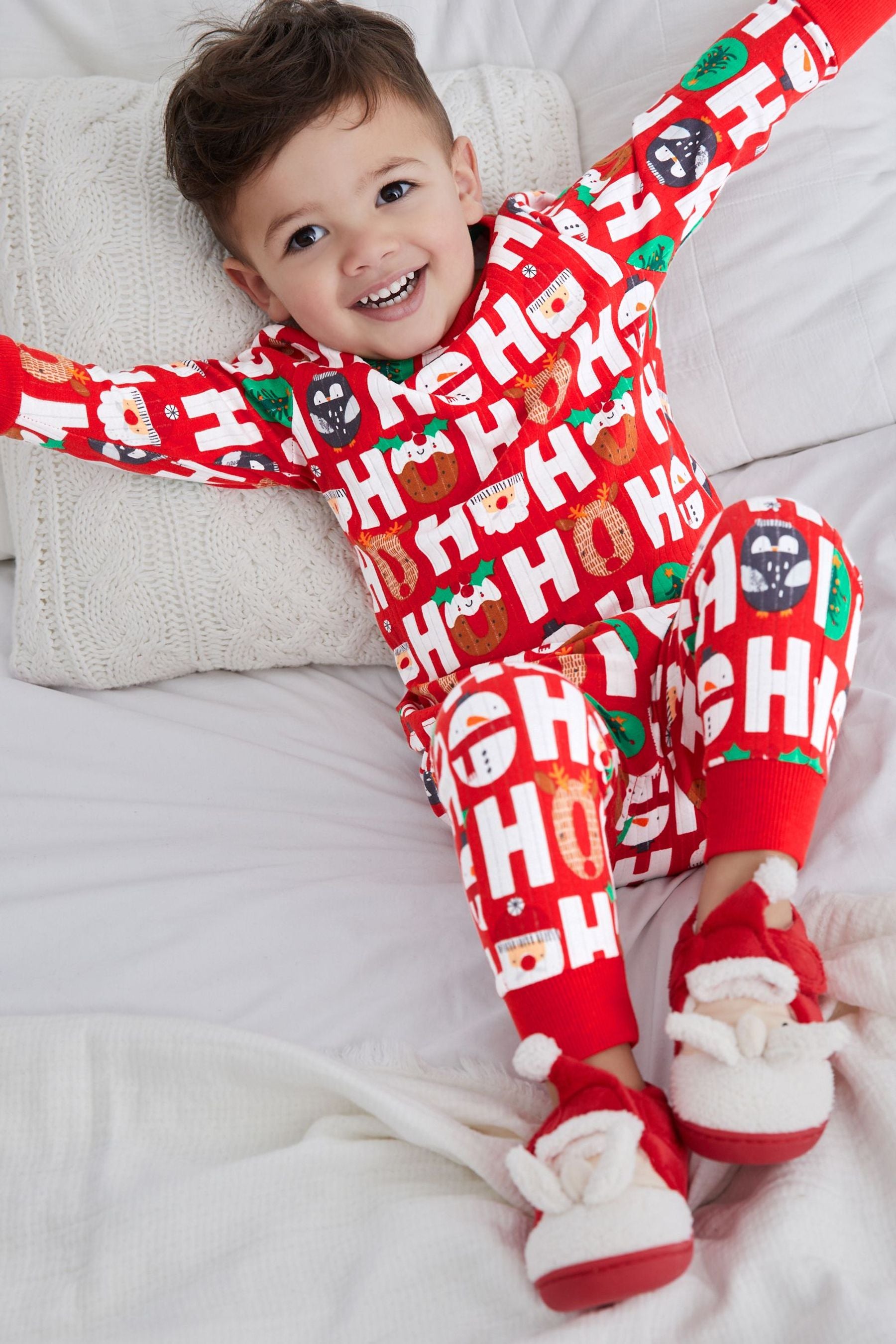 Red Ho Ho Ho Character Christmas Pyjamas (9mths-12yrs)