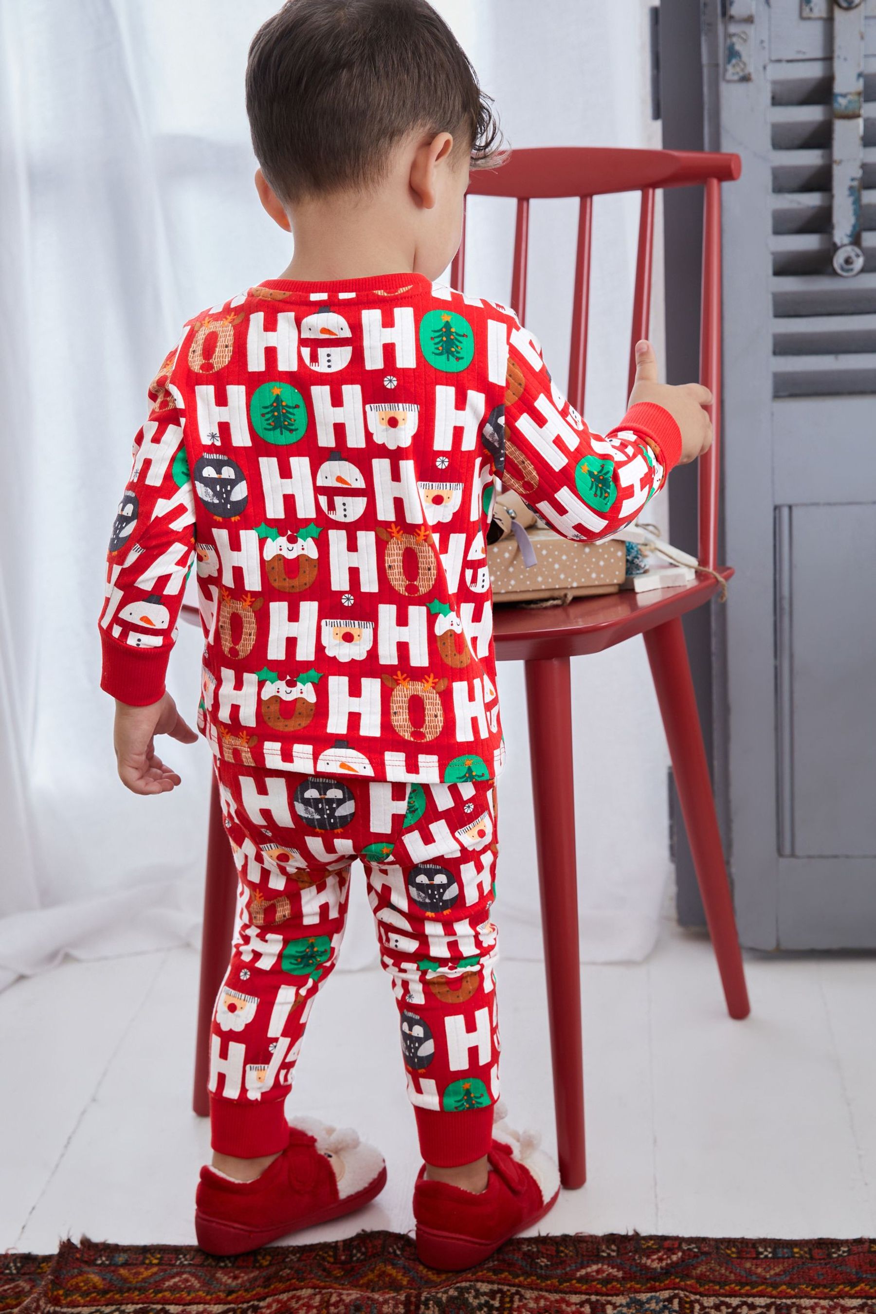 Red Ho Ho Ho Character Christmas Pyjamas (9mths-12yrs)