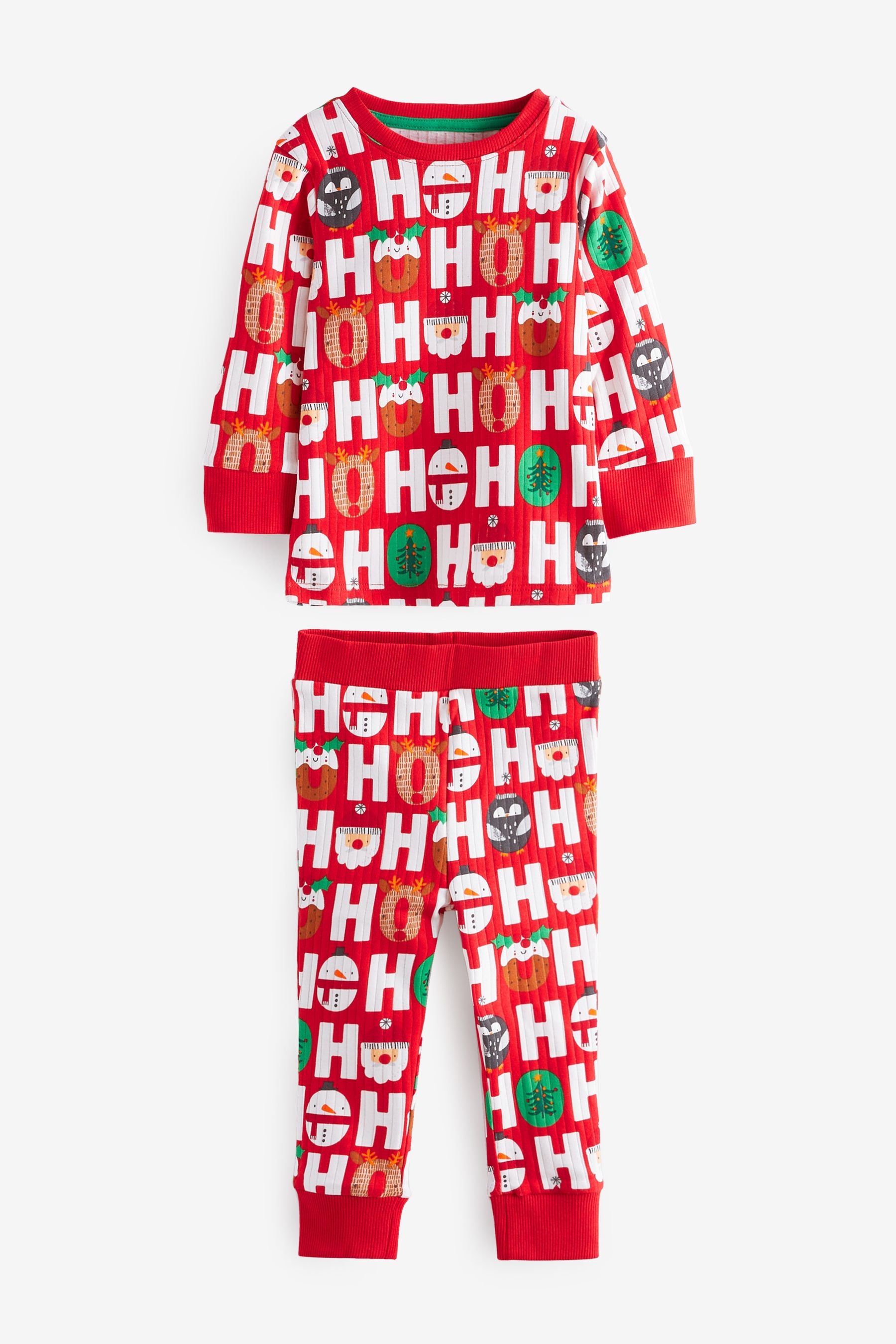 Red Ho Ho Ho Character Christmas Pyjamas (9mths-12yrs)