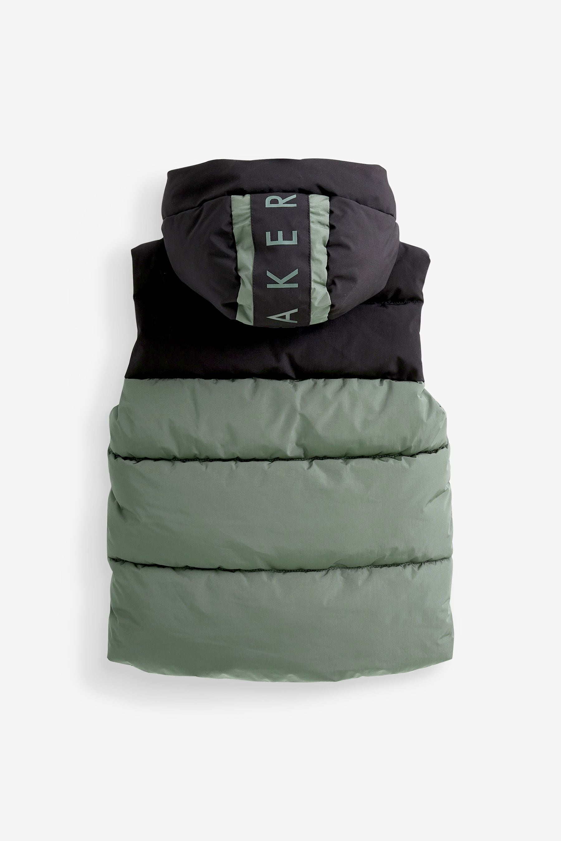 Khaki Green Baker by Ted Baker Green Shower Resistant Colourblock Gilet