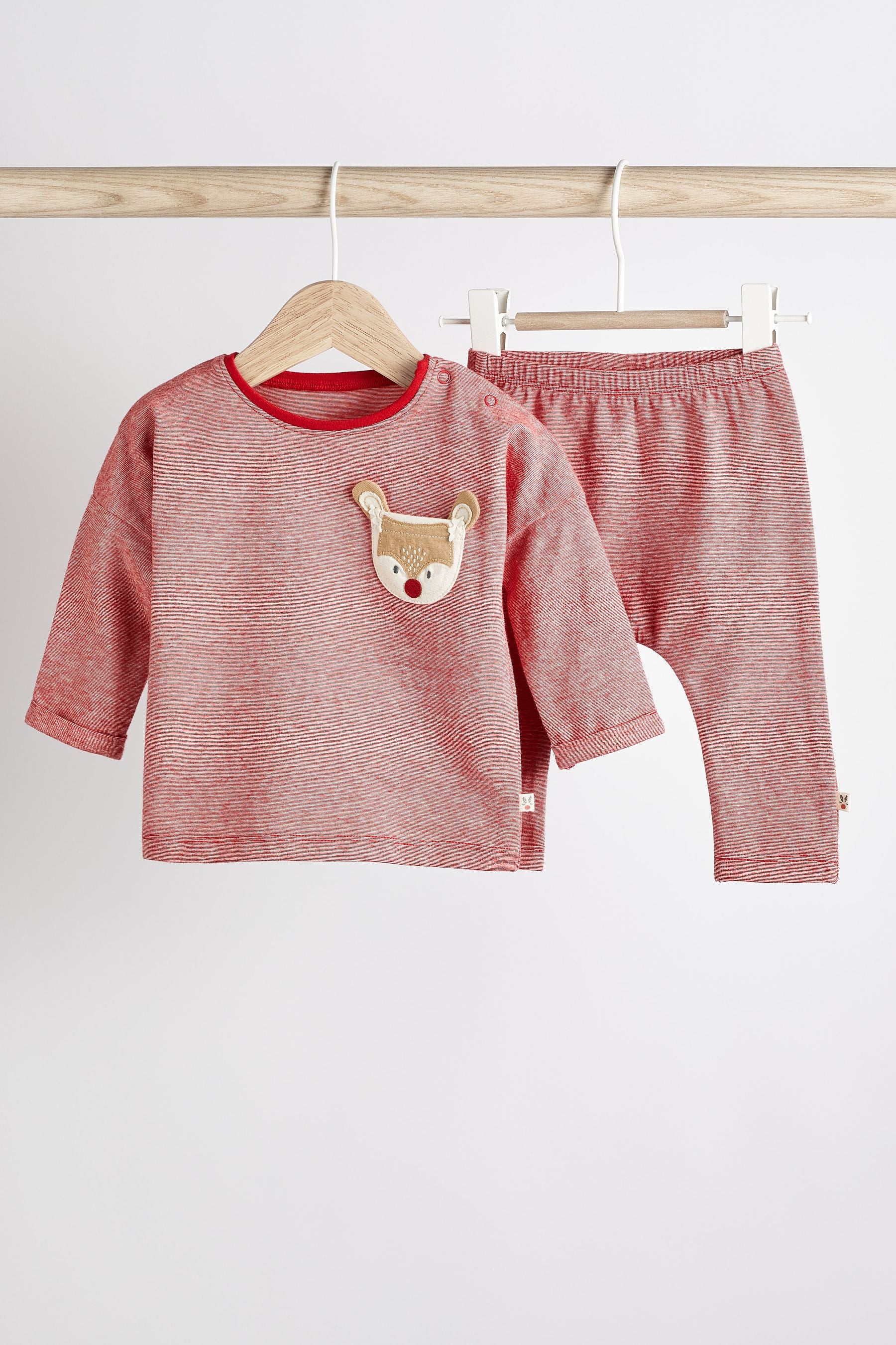 Red Reindeer Two Piece Baby T-shirt and Legging Set (0mths-2yrs)