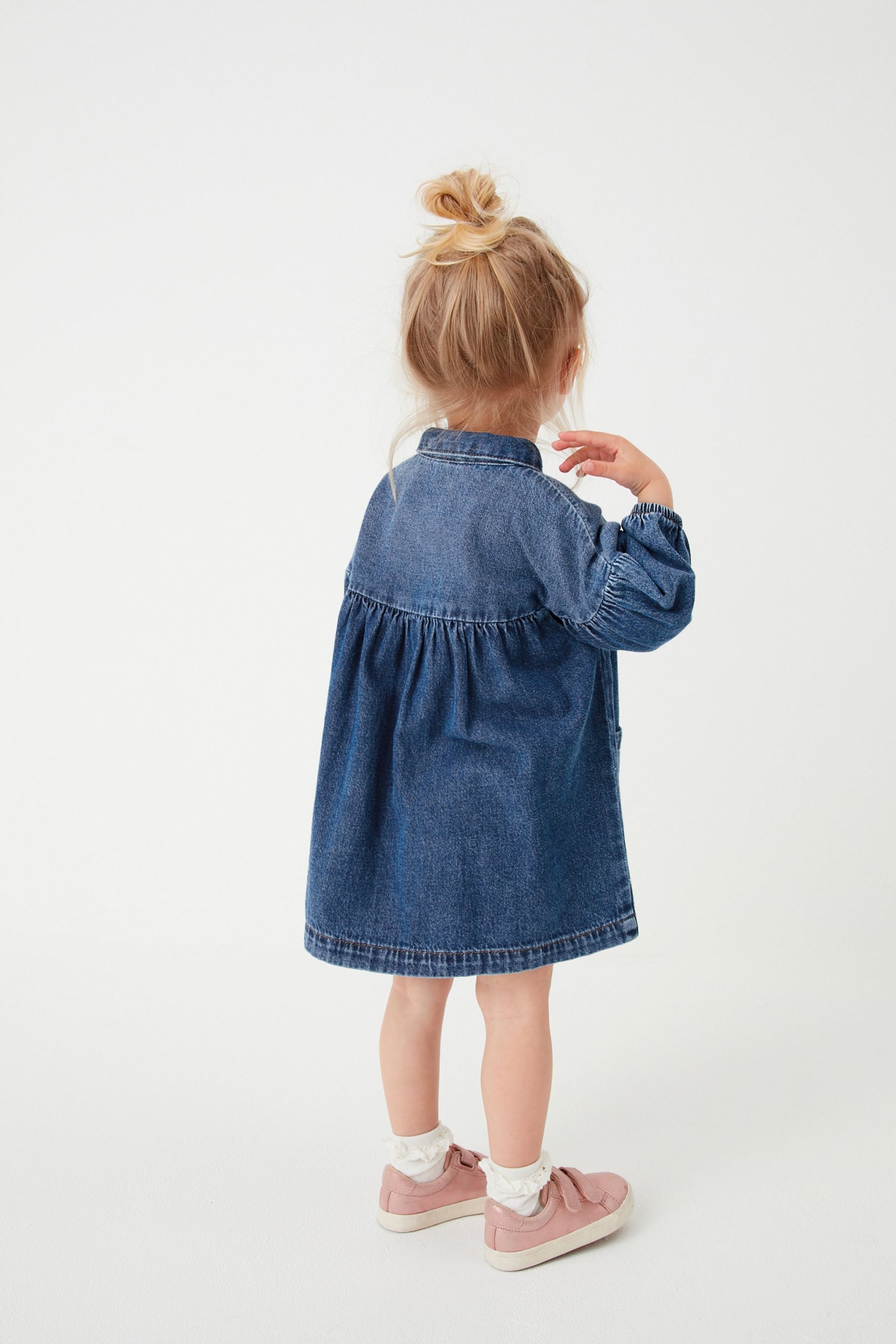 Blue Denim Cotton Shirt Dress (3mths-8yrs)