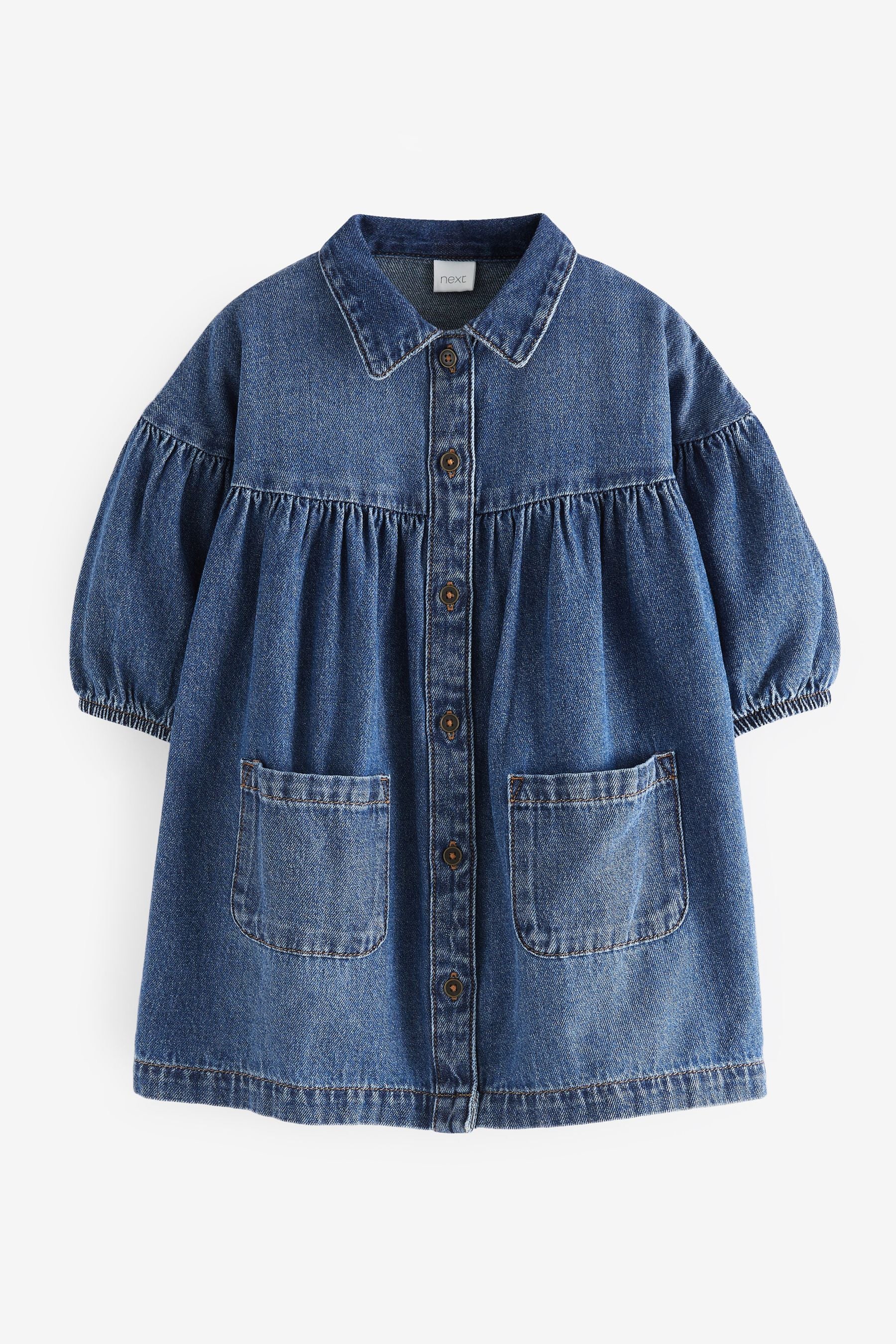 Blue Denim Cotton Shirt Dress (3mths-8yrs)