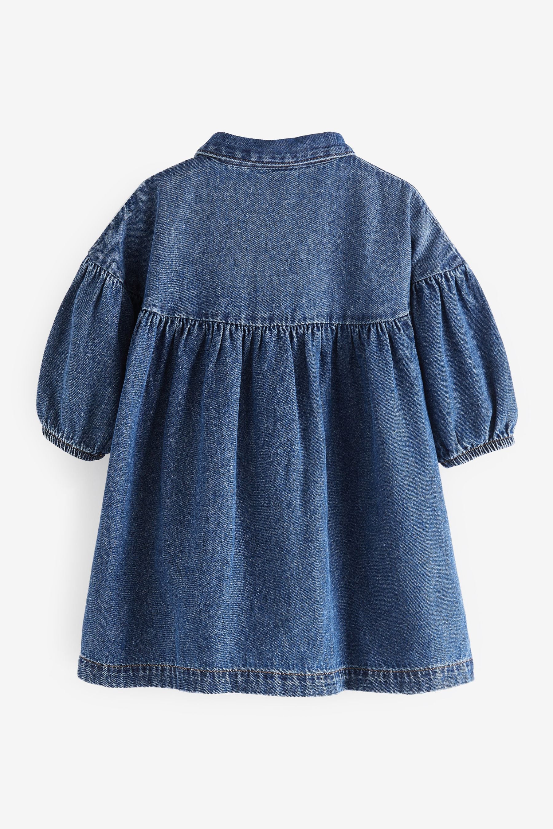 Blue Denim Cotton Shirt Dress (3mths-8yrs)