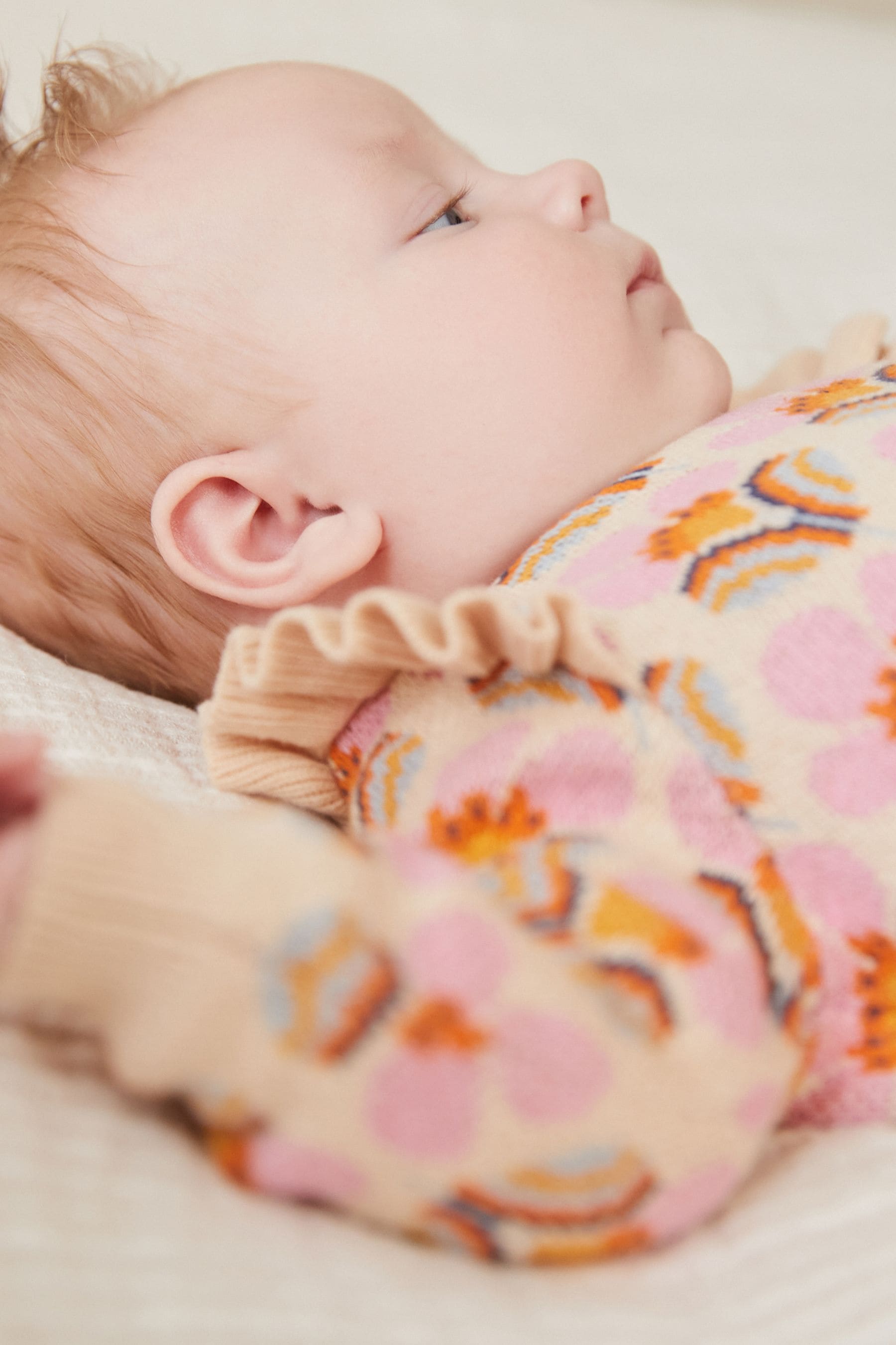 Pink Floral Two Piece Baby Knit Jumper And Leggings Set (0mths-2yrs)