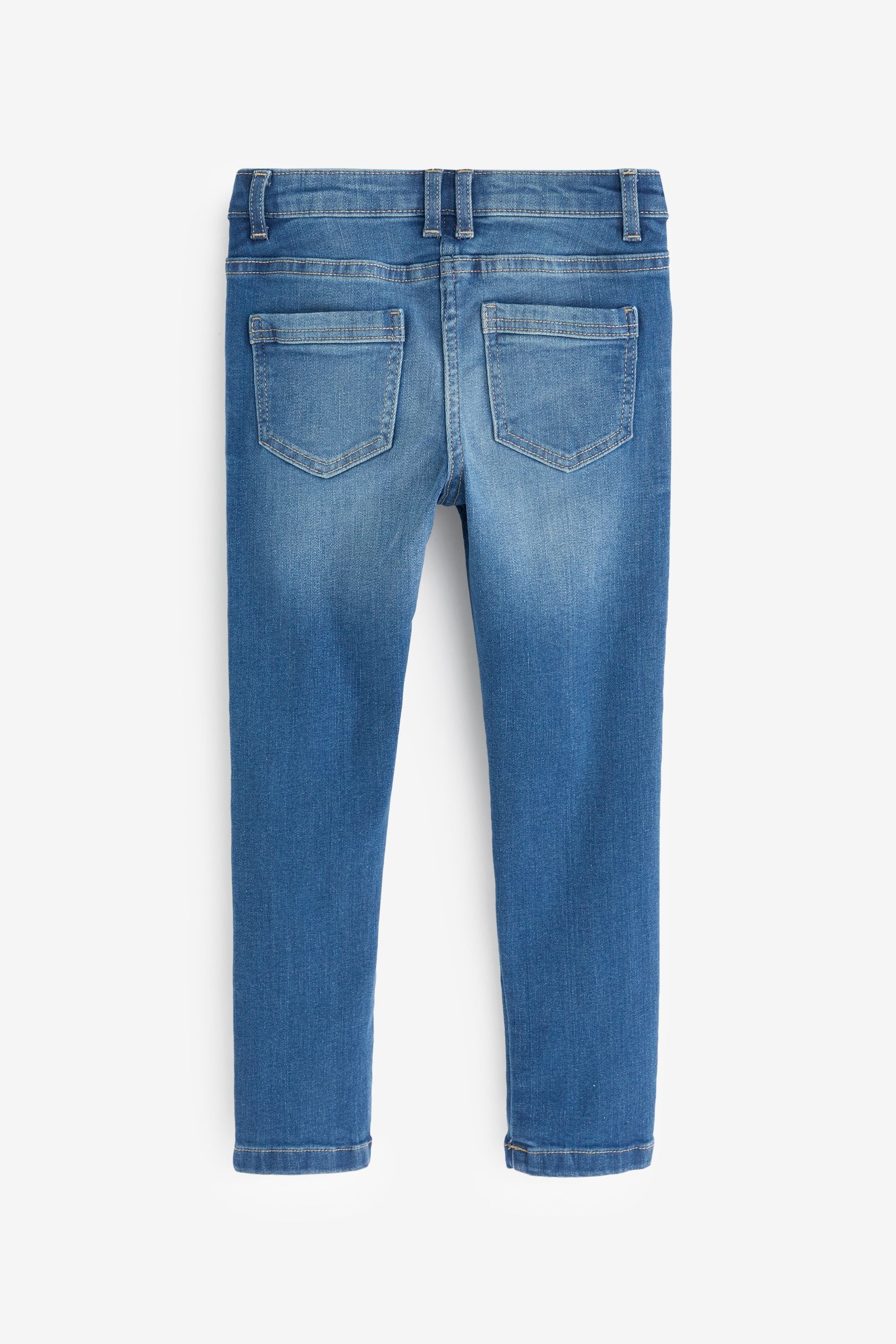 Mid Blue Denim Distressed Skinny Jeans (3-16yrs)