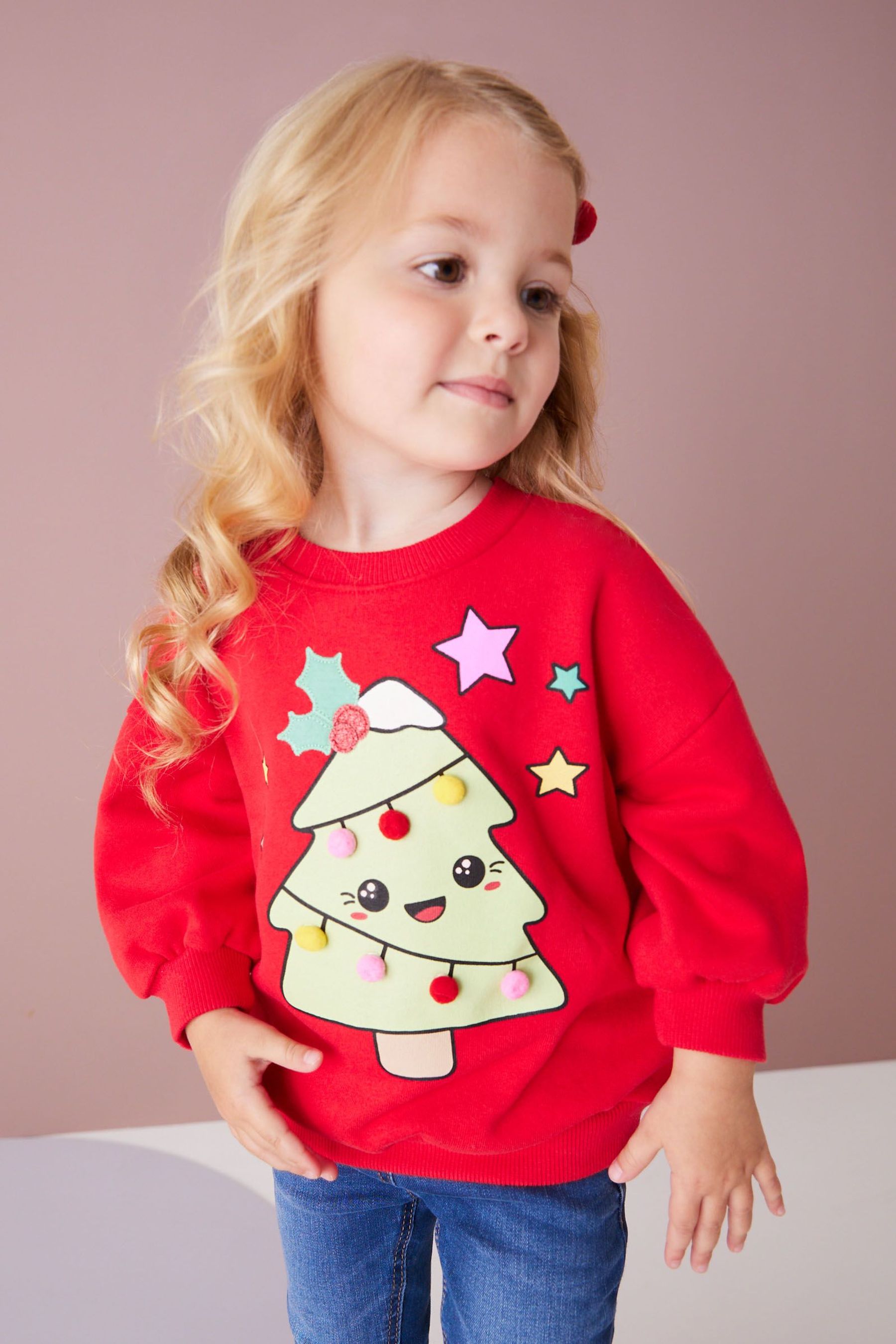 Red Christmas Tree Sweatshirt (3mths-7yrs)