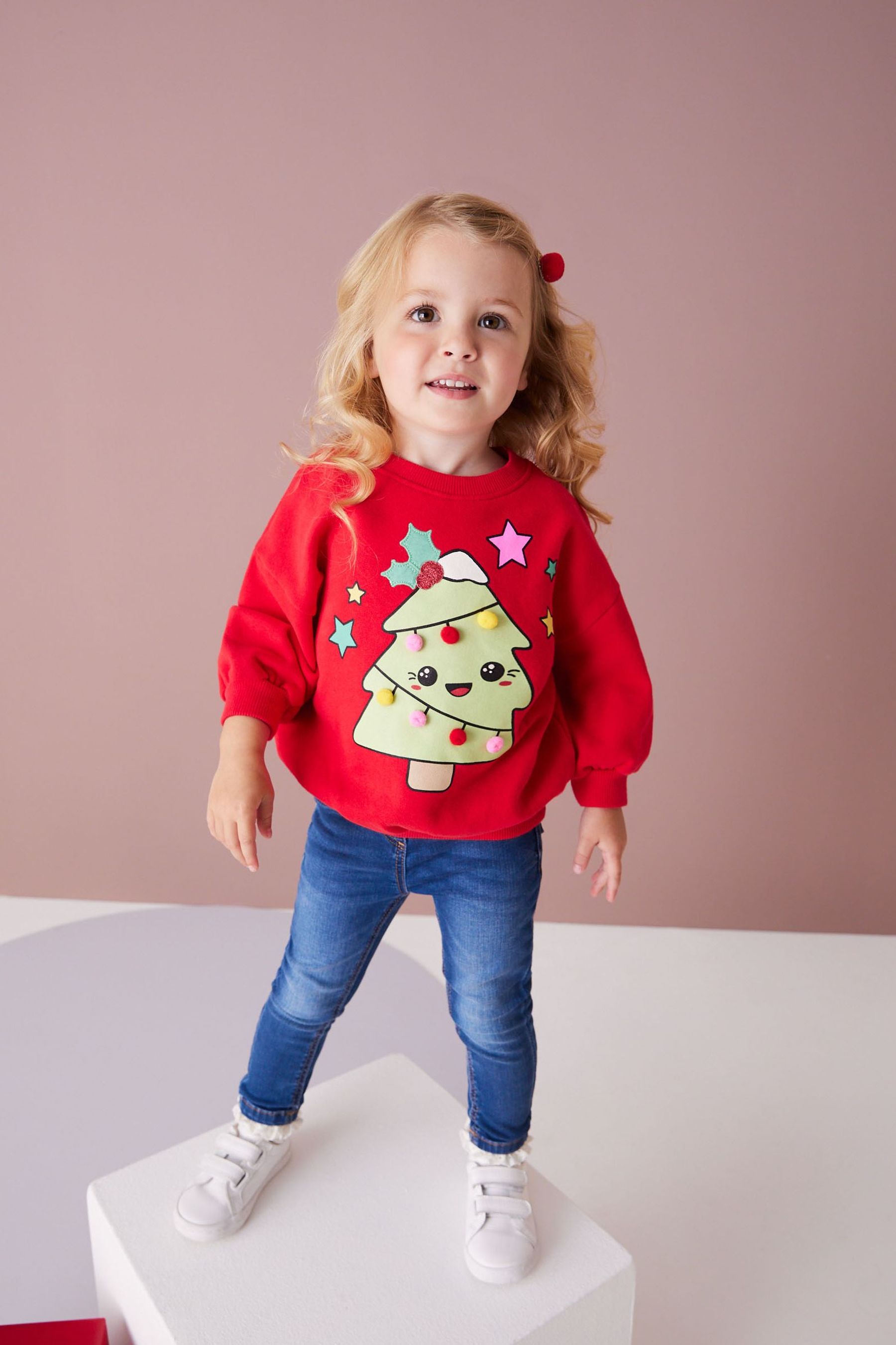 Red Christmas Tree Sweatshirt (3mths-7yrs)